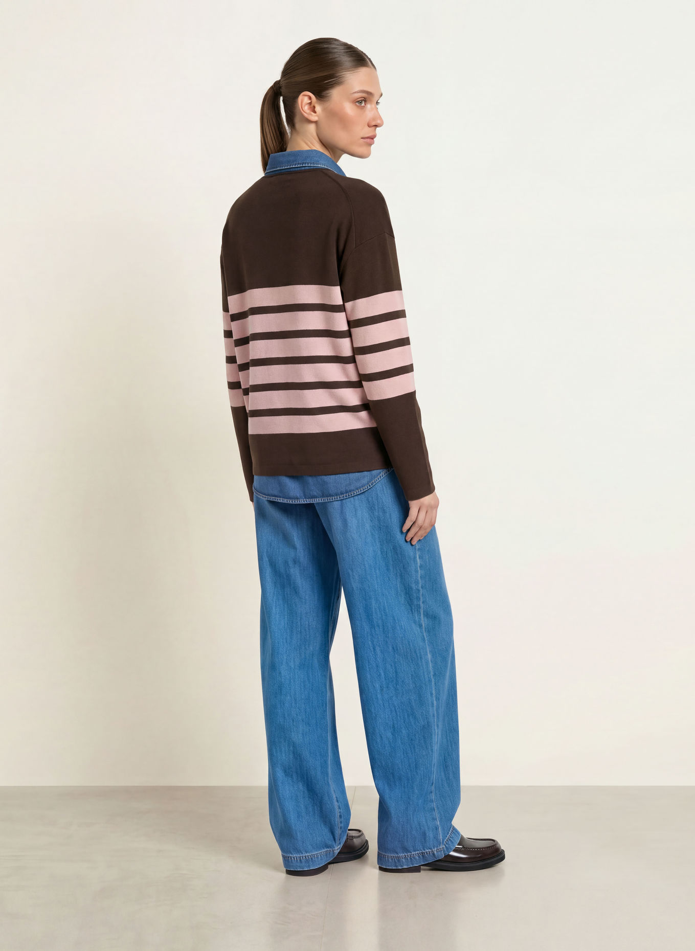 InWear Pull TILDAIW: MARRON FONCÉ / ROSE