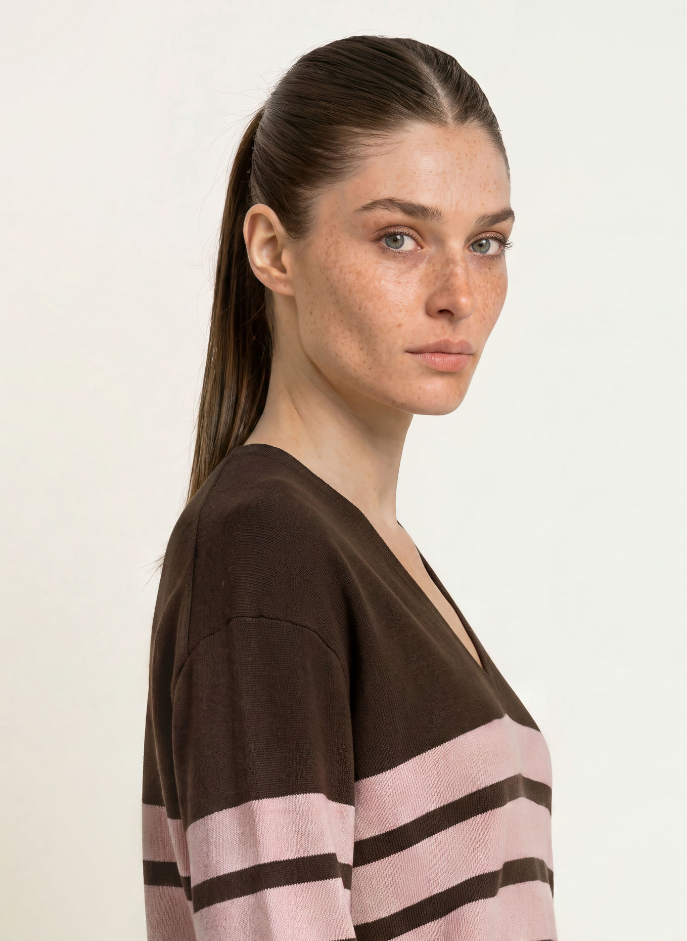 InWear Pull TILDAIW: MARRON FONCÉ / ROSE