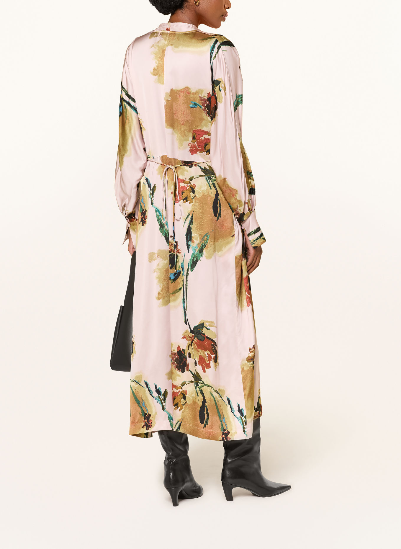 InWear Satinkleid MEADOWIW: HELLROSA / KHAKI / SCHWARZ