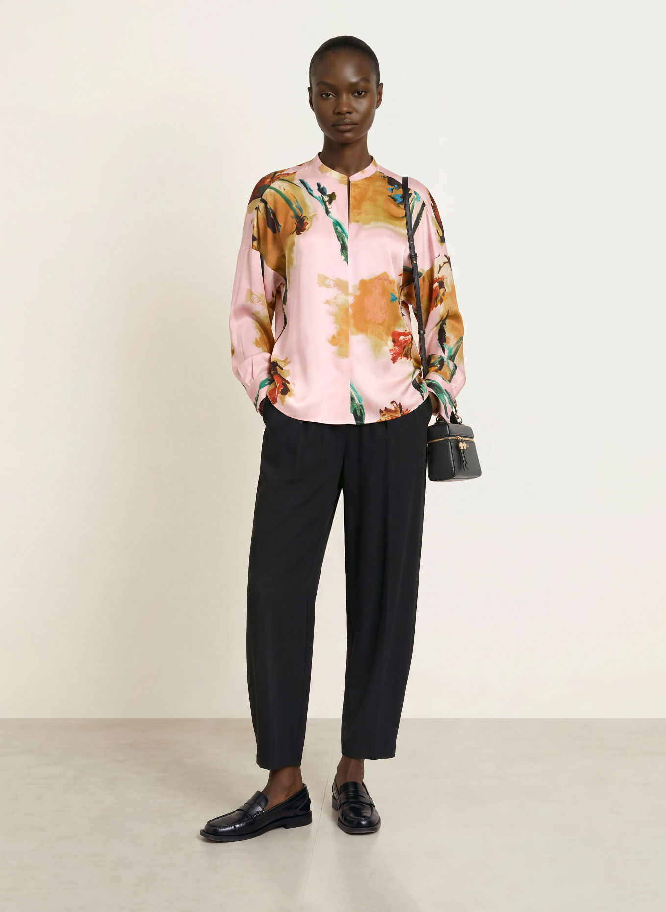 InWear Blouseshirt MEADOWIW: ROSÉ / LICHTGROEN / ZWART