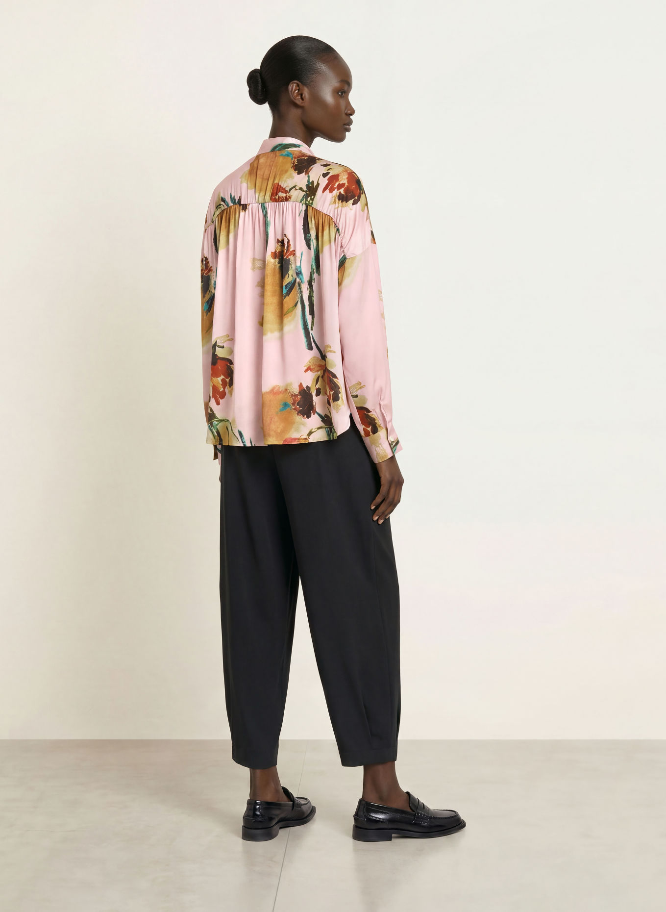 InWear Blouseshirt MEADOWIW: ROSÉ / LICHTGROEN / ZWART