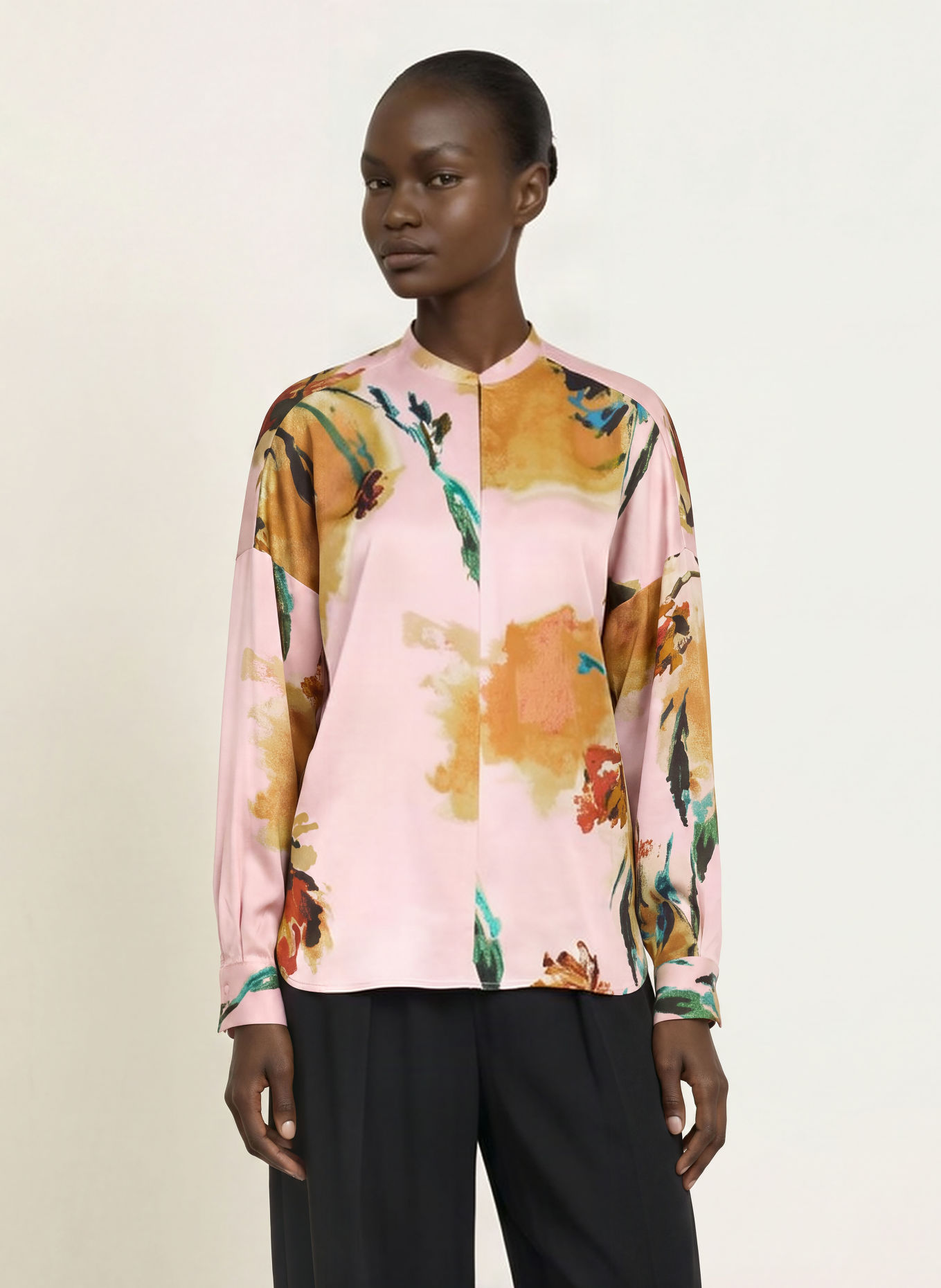 InWear Blouseshirt MEADOWIW: ROSÉ / LICHTGROEN / ZWART