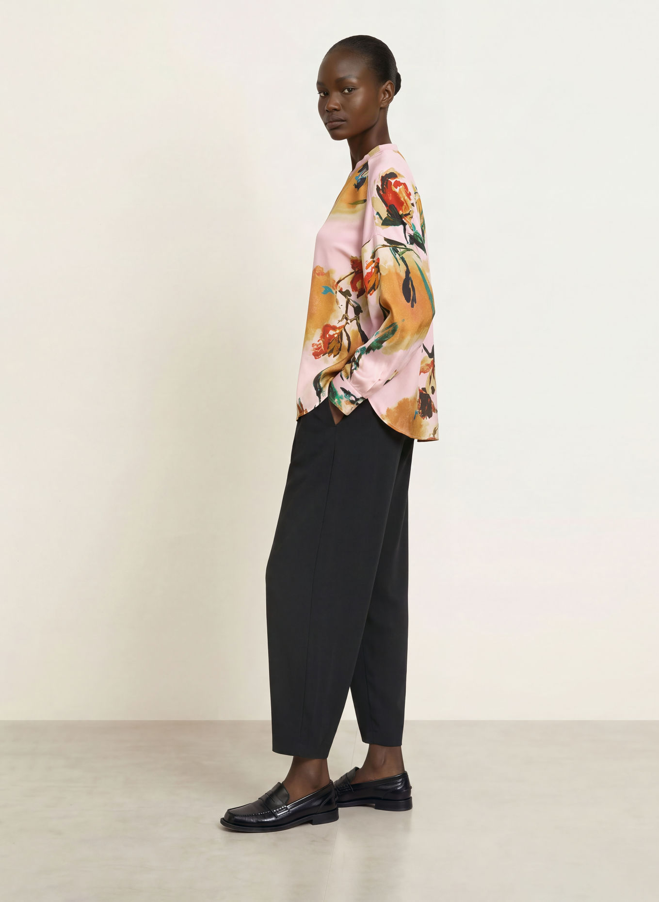 InWear Blouseshirt MEADOWIW: ROSÉ / LICHTGROEN / ZWART