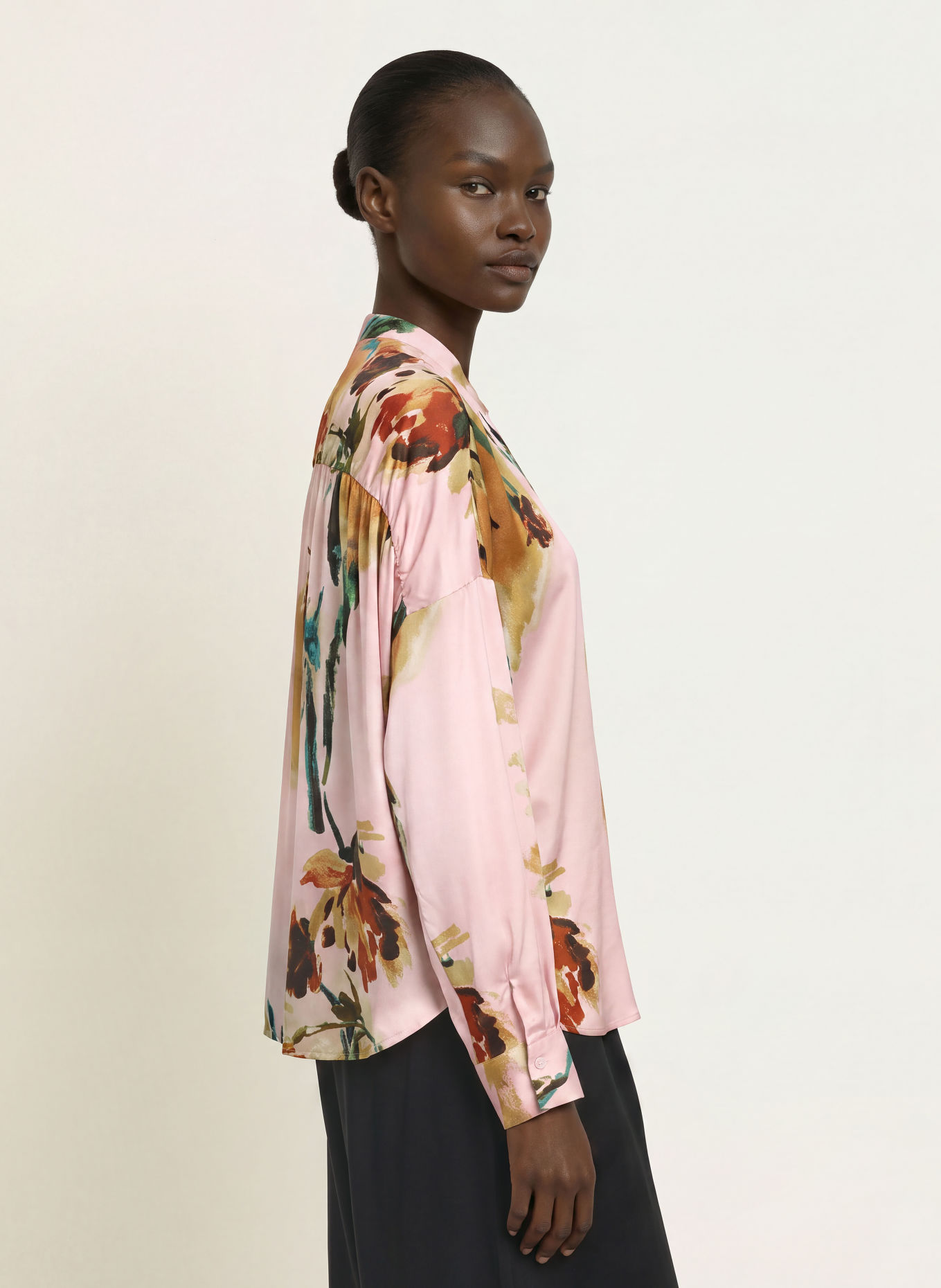 InWear Blouseshirt MEADOWIW: ROSÉ / LICHTGROEN / ZWART