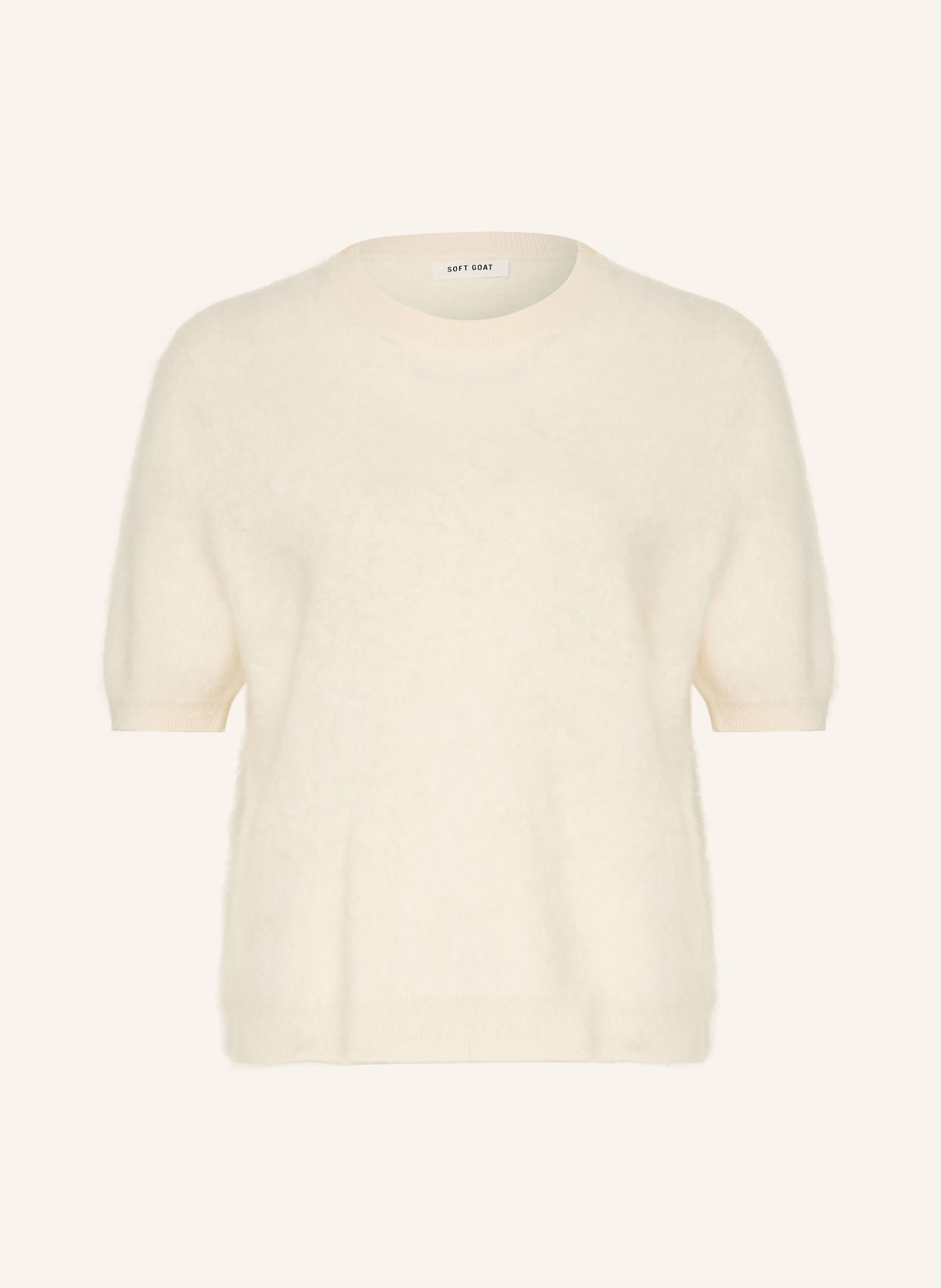 SOFT GOAT Cashmere knit shirt: WHITE