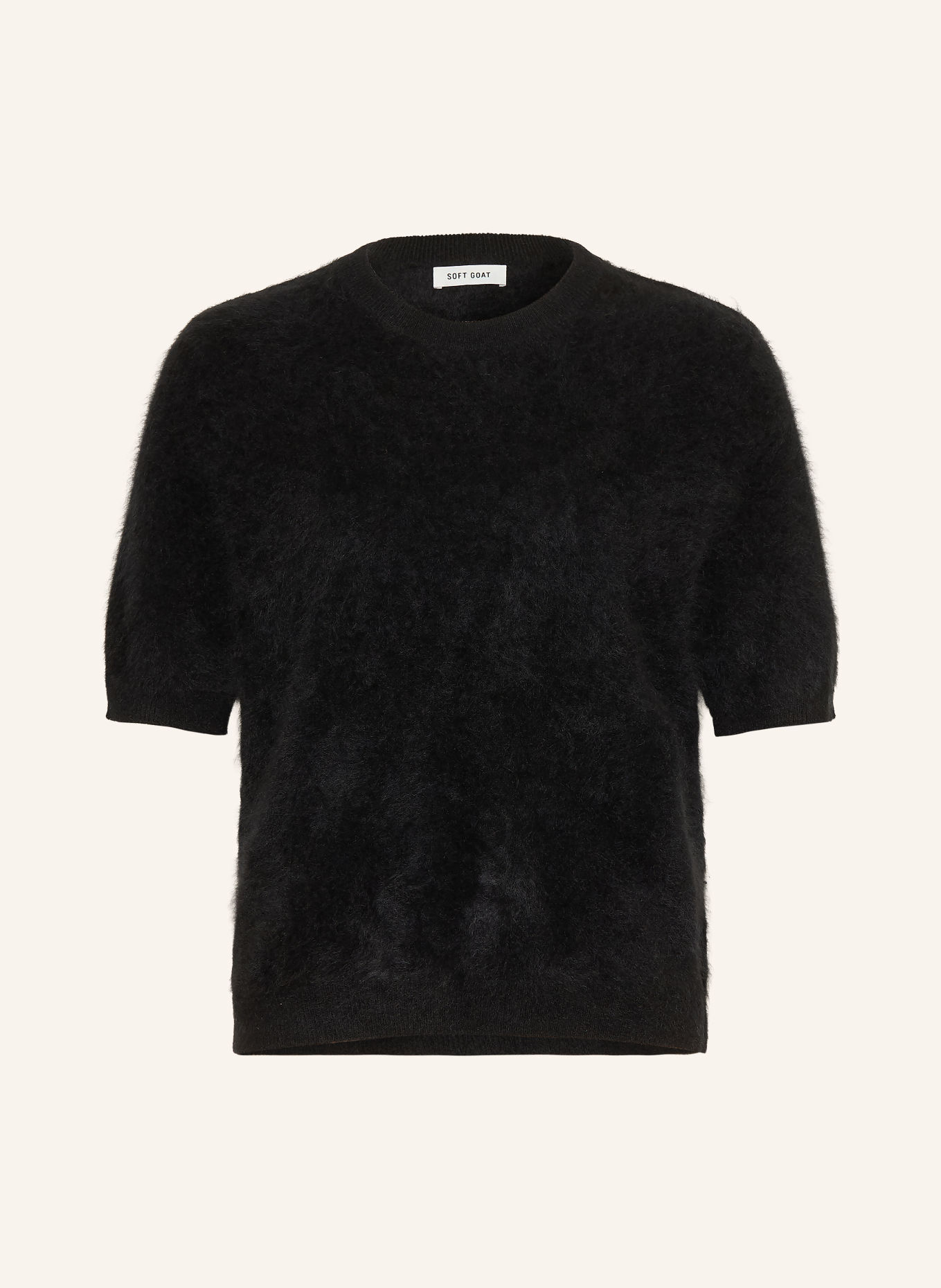 SOFT GOAT Cashmere knit shirt: BLACK