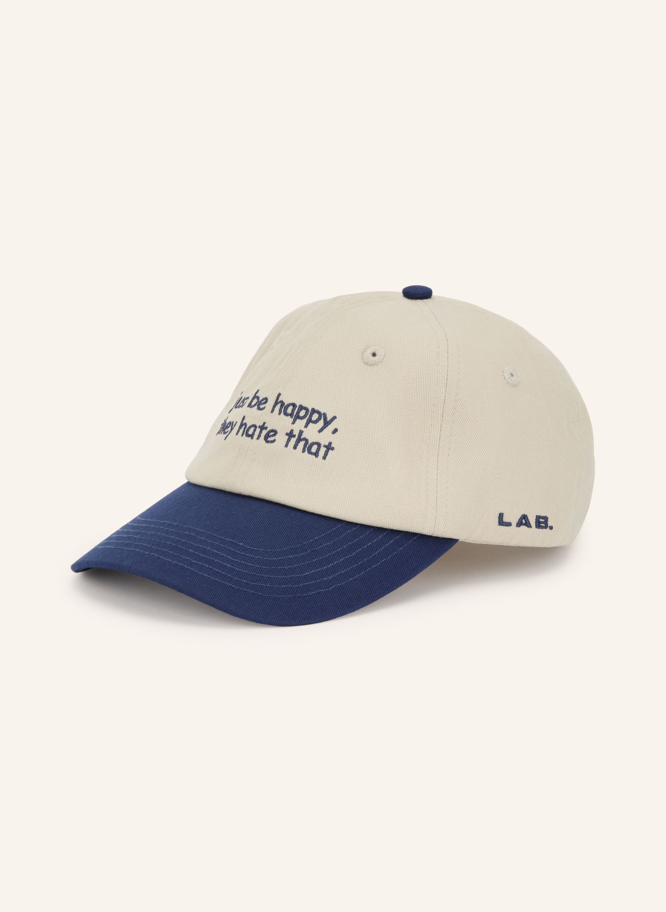 Hatline LAB Pet HAPPY: BEIGE / DONKERBLAUW