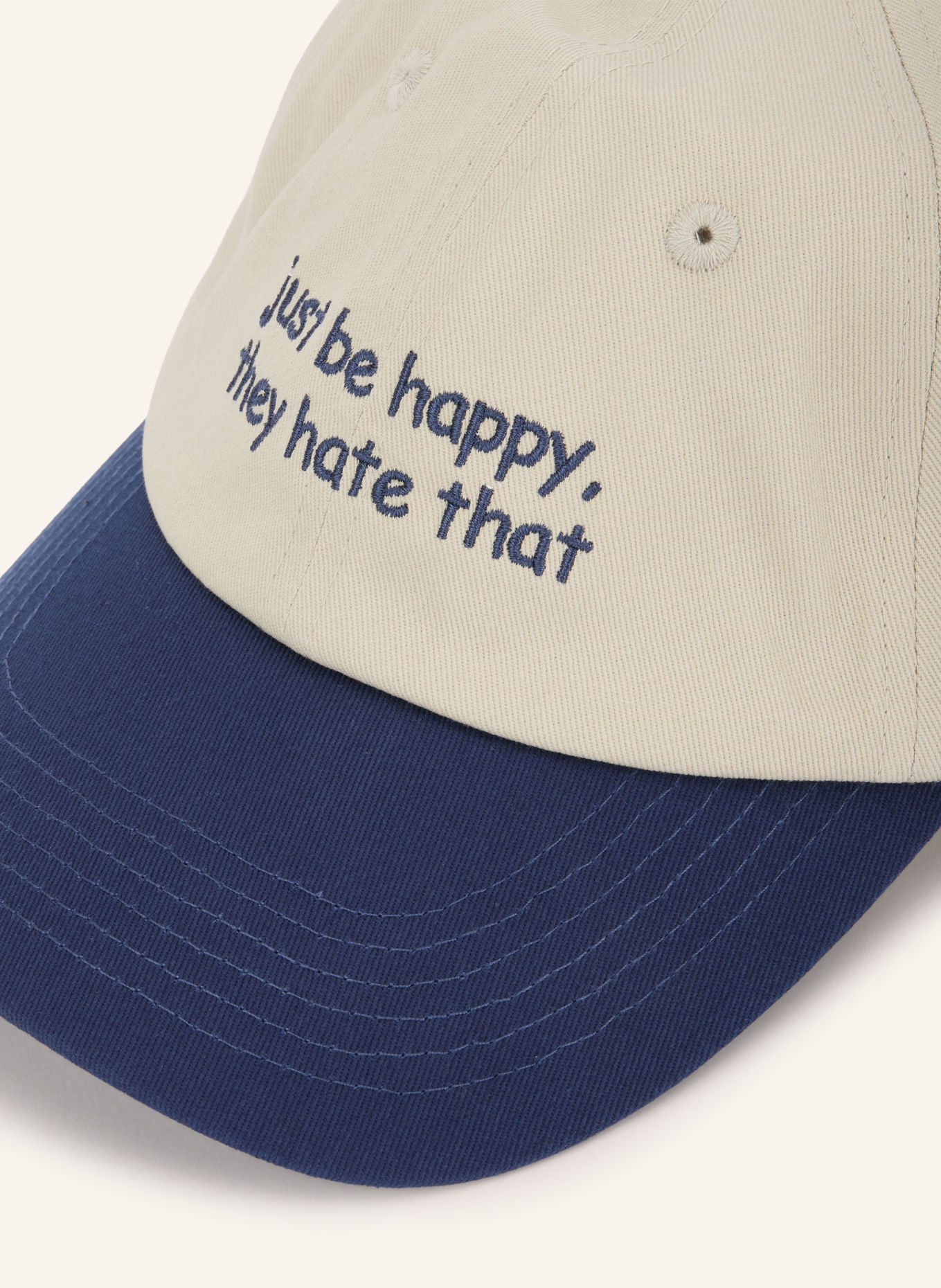 Hatline LAB Pet HAPPY: BEIGE / DONKERBLAUW