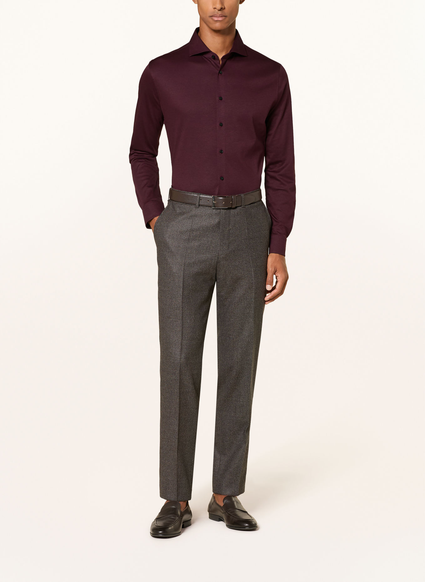 DESOTO Hemd Slim Fit: DUNKELROT