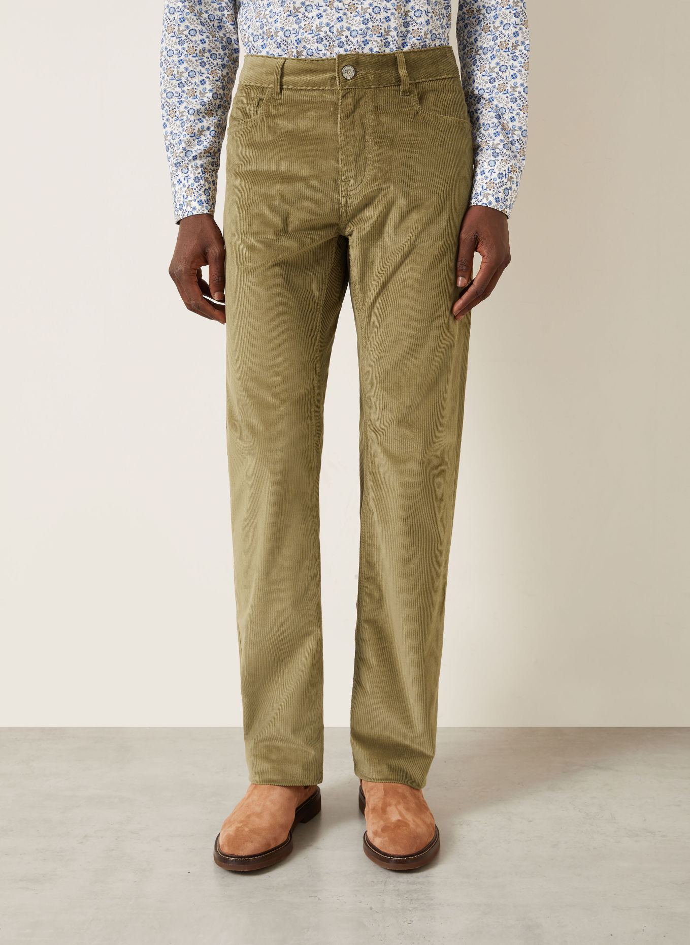 ETRO Spodnie z sztruksu o kroju regular fit: JASNOBRĄZOWY