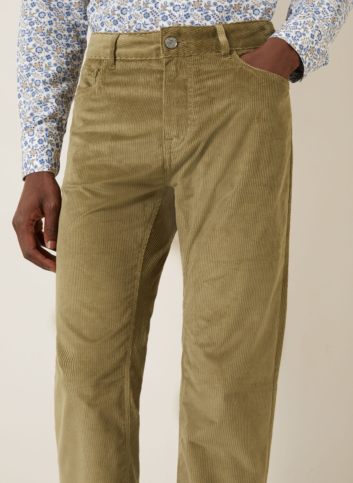 ETRO Spodnie z sztruksu o kroju regular fit: JASNOBRĄZOWY