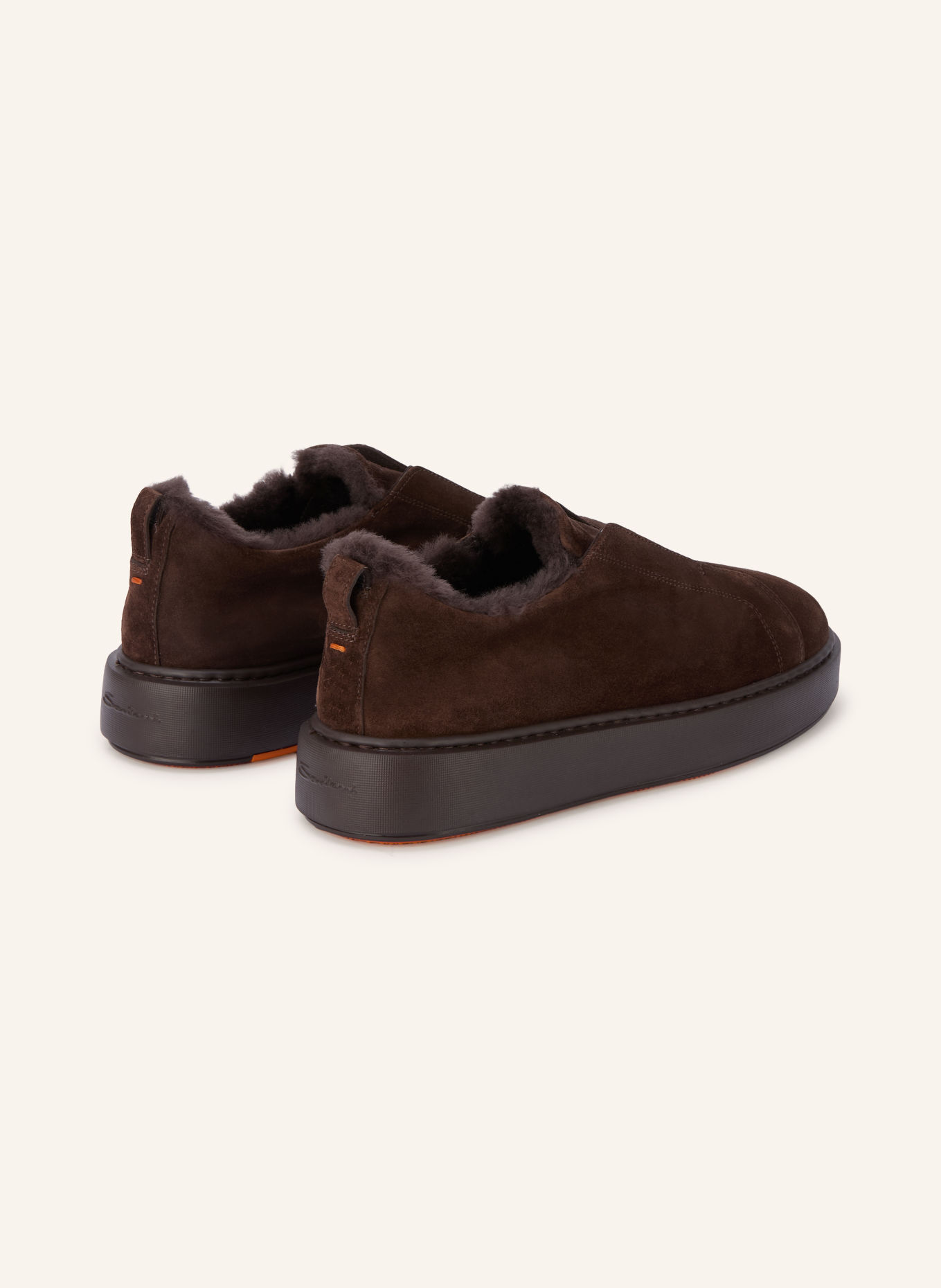 Santoni VICTORY Slip-on sneakers: DARK BROWN