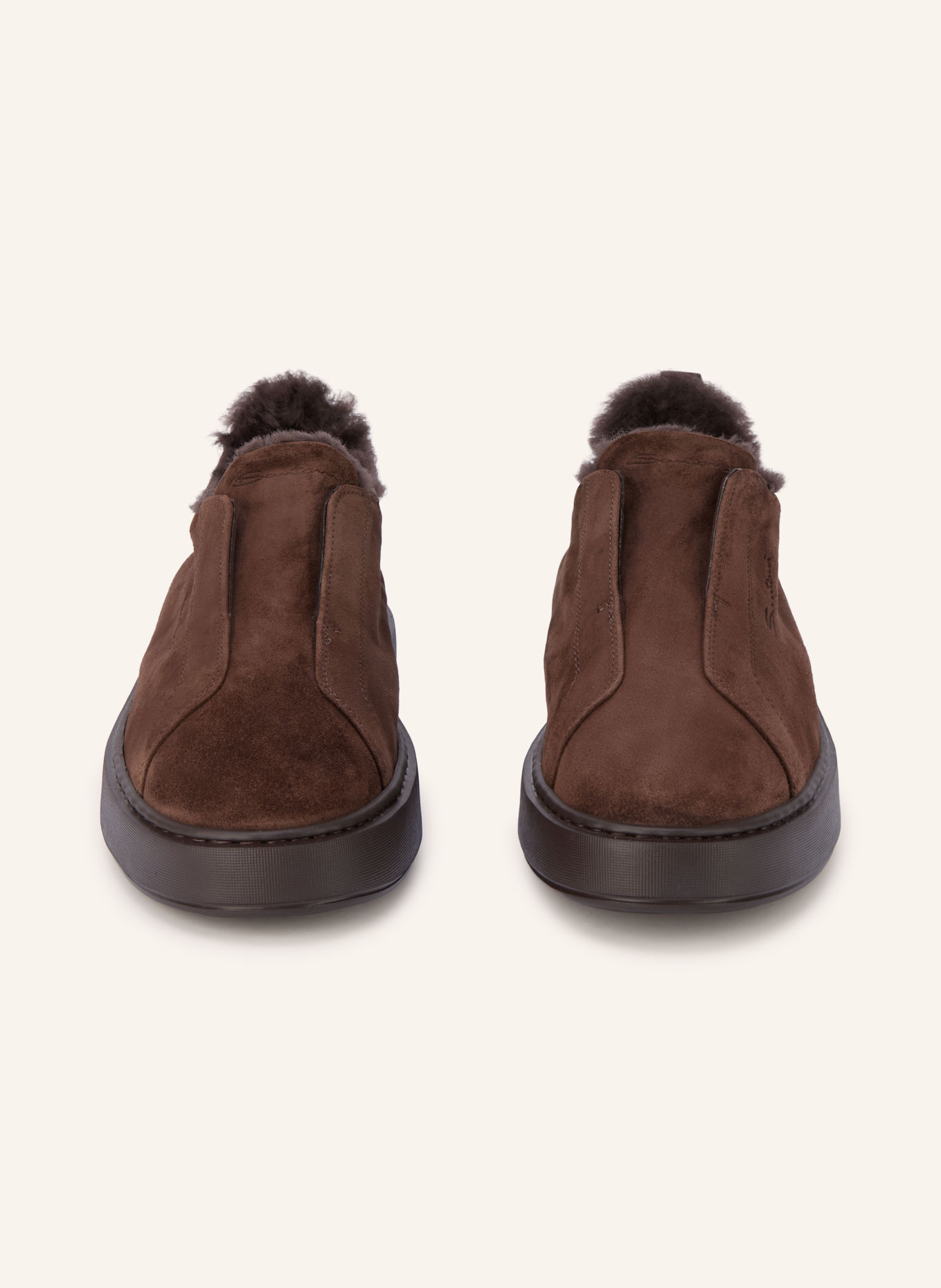 Santoni VICTORY Slip-on sneakers: DARK BROWN