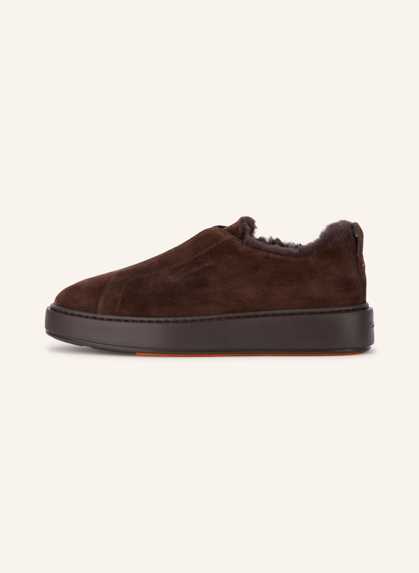 Santoni VICTORY Slip-on sneakers: DARK BROWN