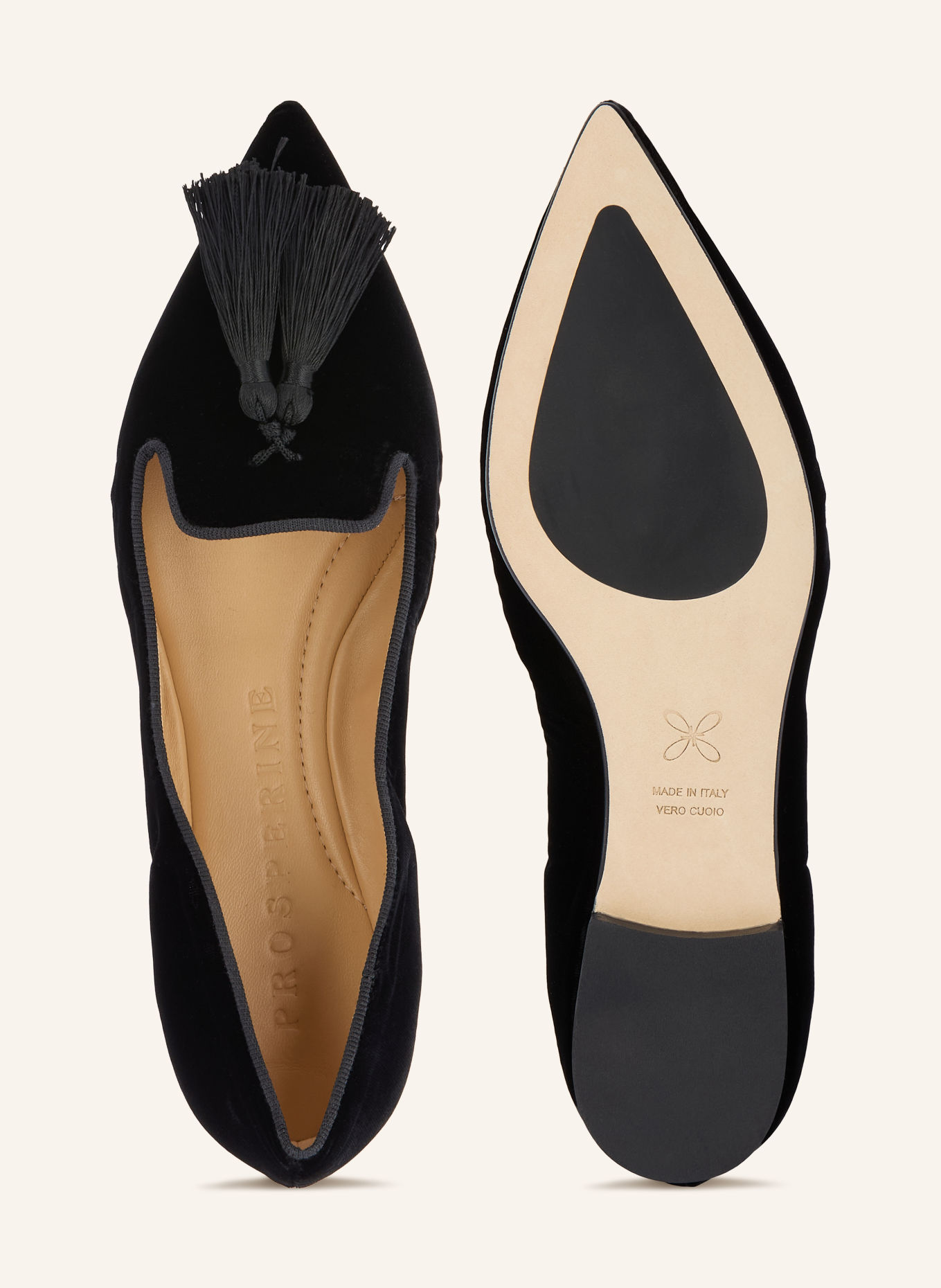 PROSPERINE Ballerina's: ZWART