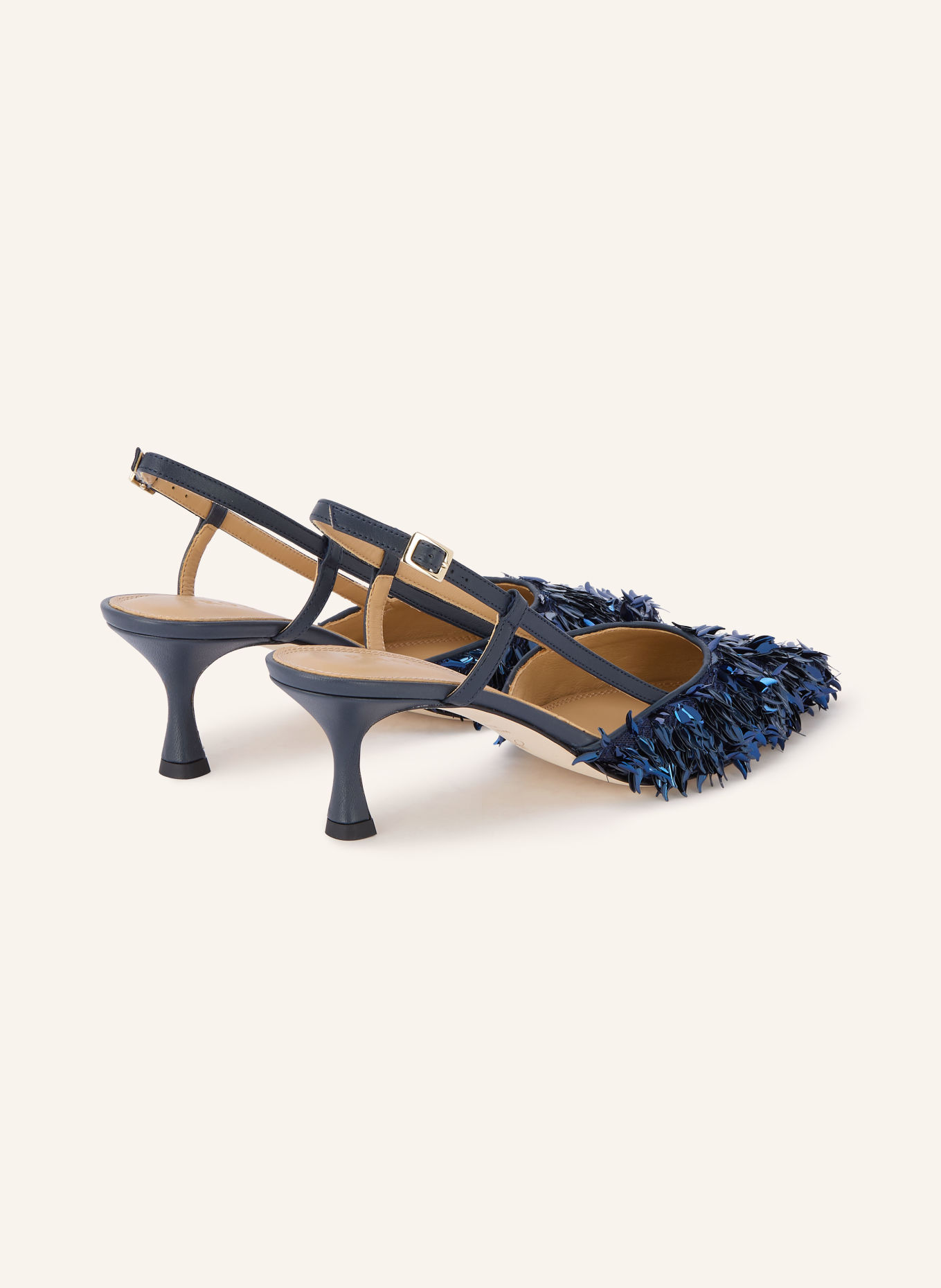 PROSPERINE Slingbacks avec paillettes: BLEU