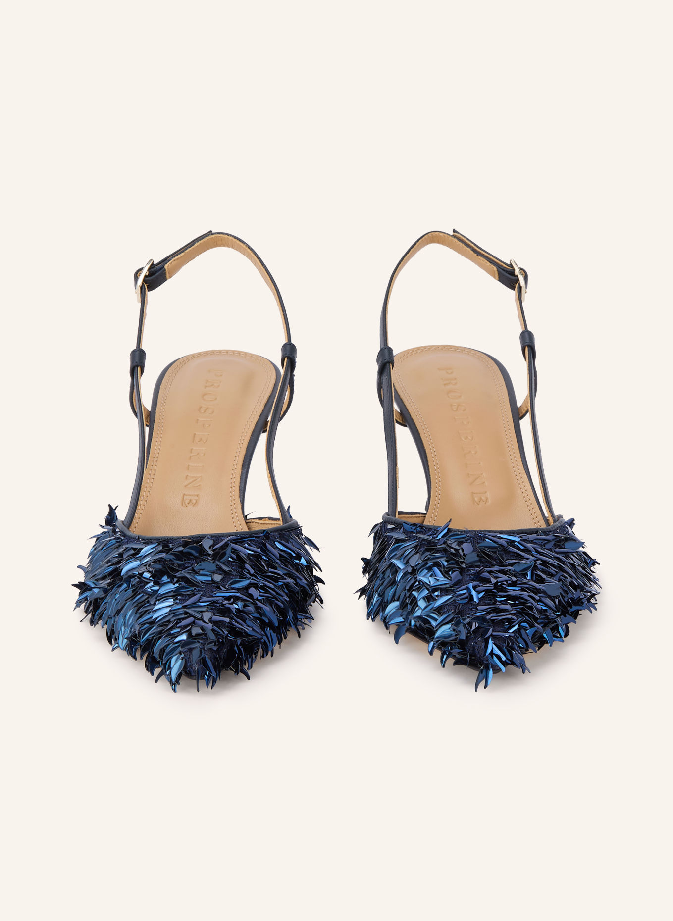 PROSPERINE Slingbacks avec paillettes: BLEU
