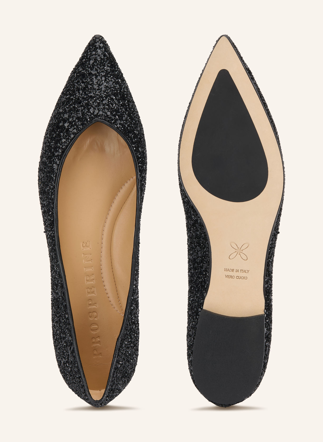 PROSPERINE Ballerina's: ZWART