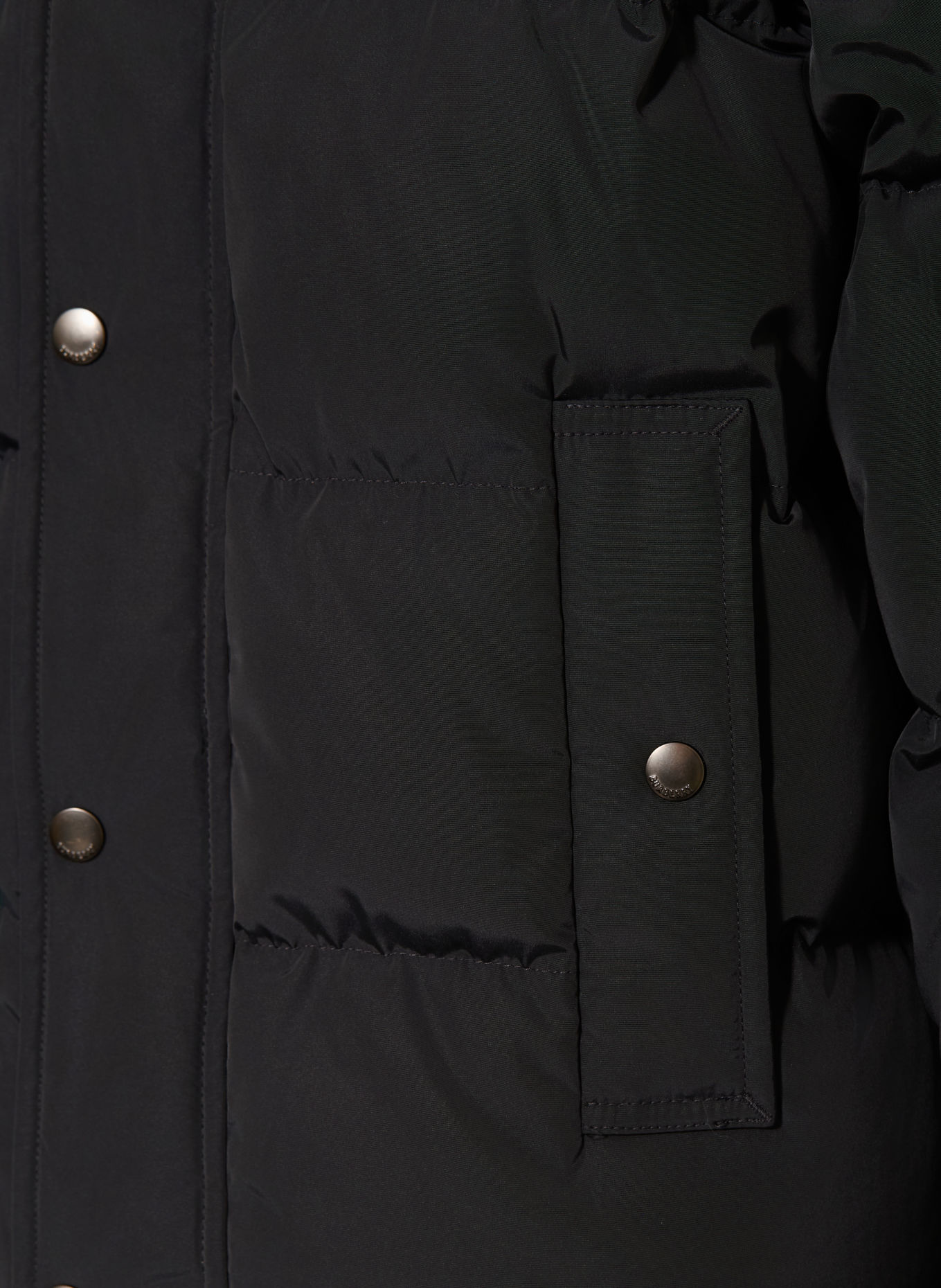 BURBERRY GRANVILLE Down Jacket with Detachable Sleeves: BLACK