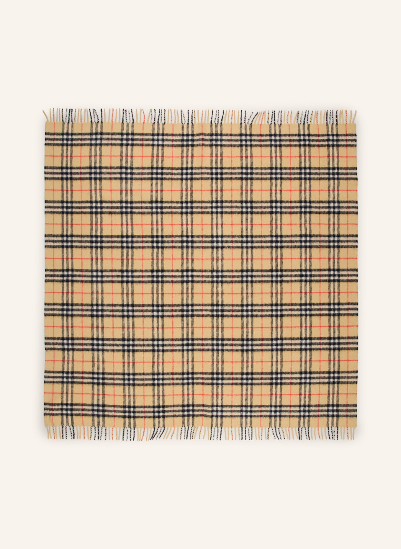 BURBERRY CHECK Baby Blanket: CAMEL / RED / BLACK