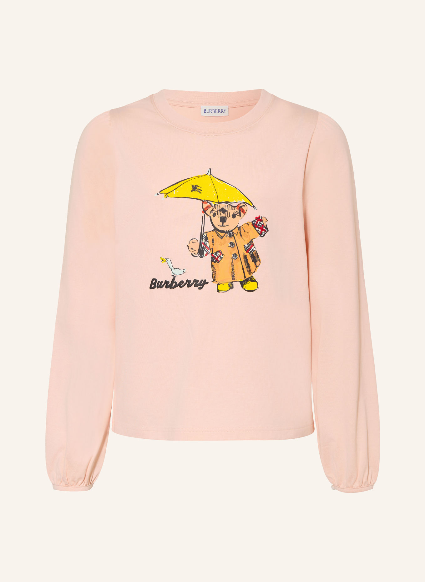 BURBERRY Haut à manches longues: ROSÉ / JAUNE / NOIR