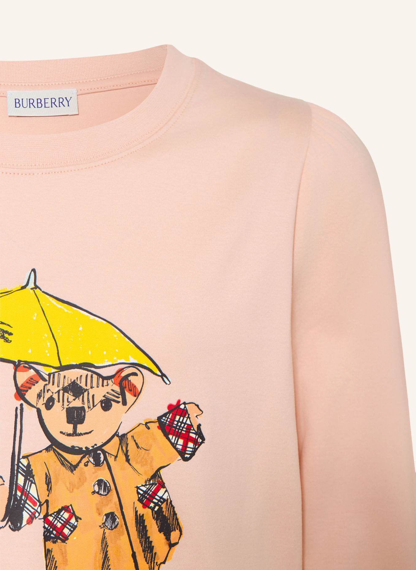 BURBERRY Haut à manches longues: ROSÉ / JAUNE / NOIR