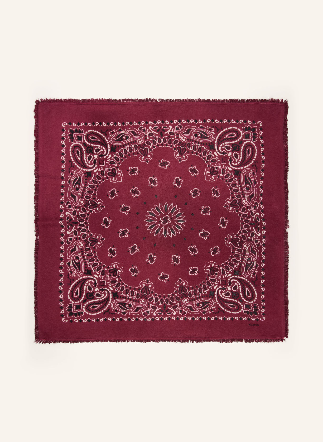 KUJTEN Kasjmier halsdoek HACHIKO BIKO: DONKERROOD / WIT / ZWART