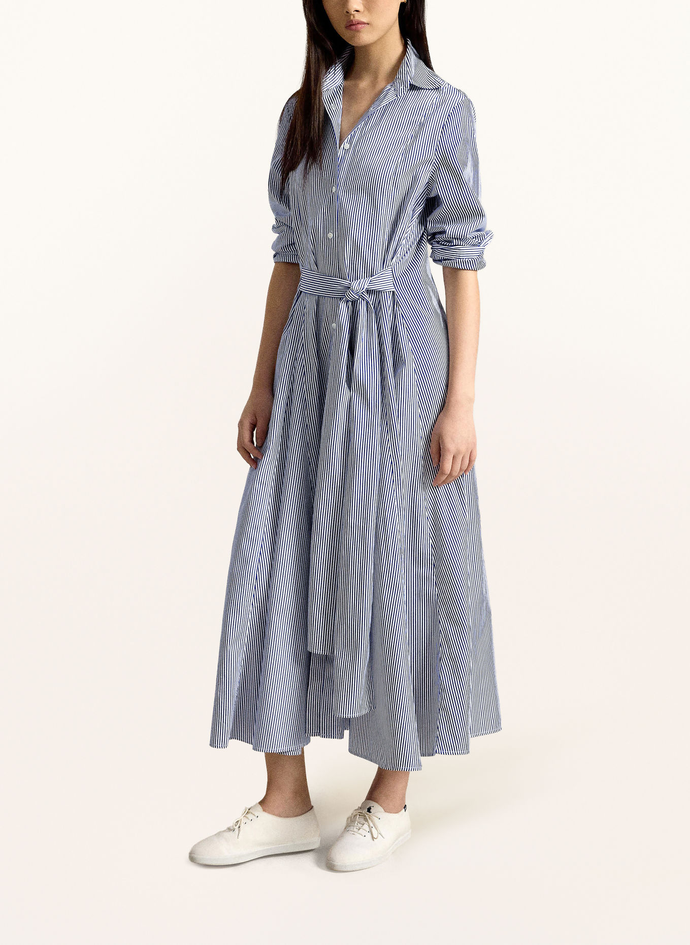 POLO RALPH LAUREN Shirt dress: DARK BLUE / WHITE