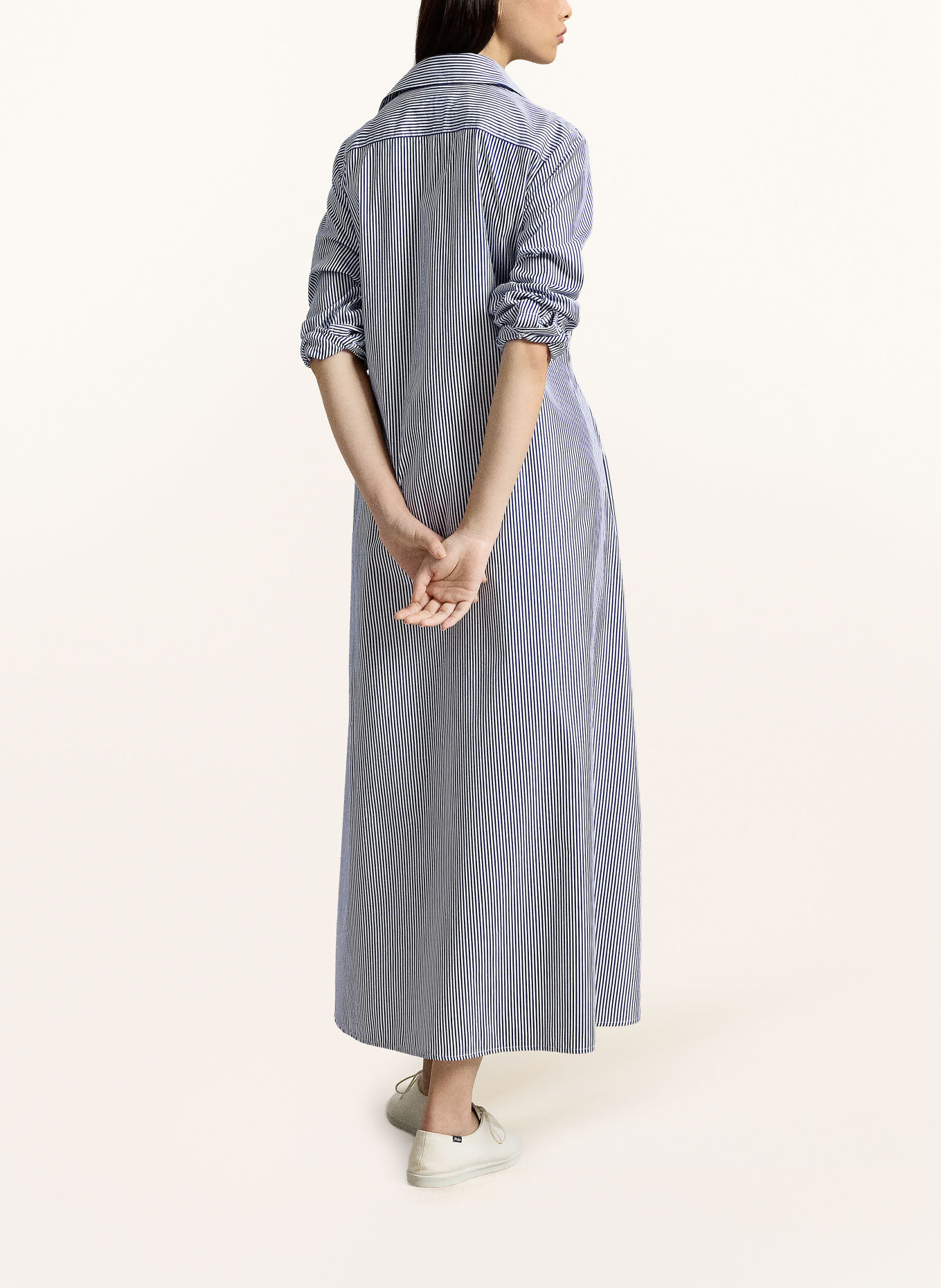 POLO RALPH LAUREN Shirt dress: DARK BLUE / WHITE