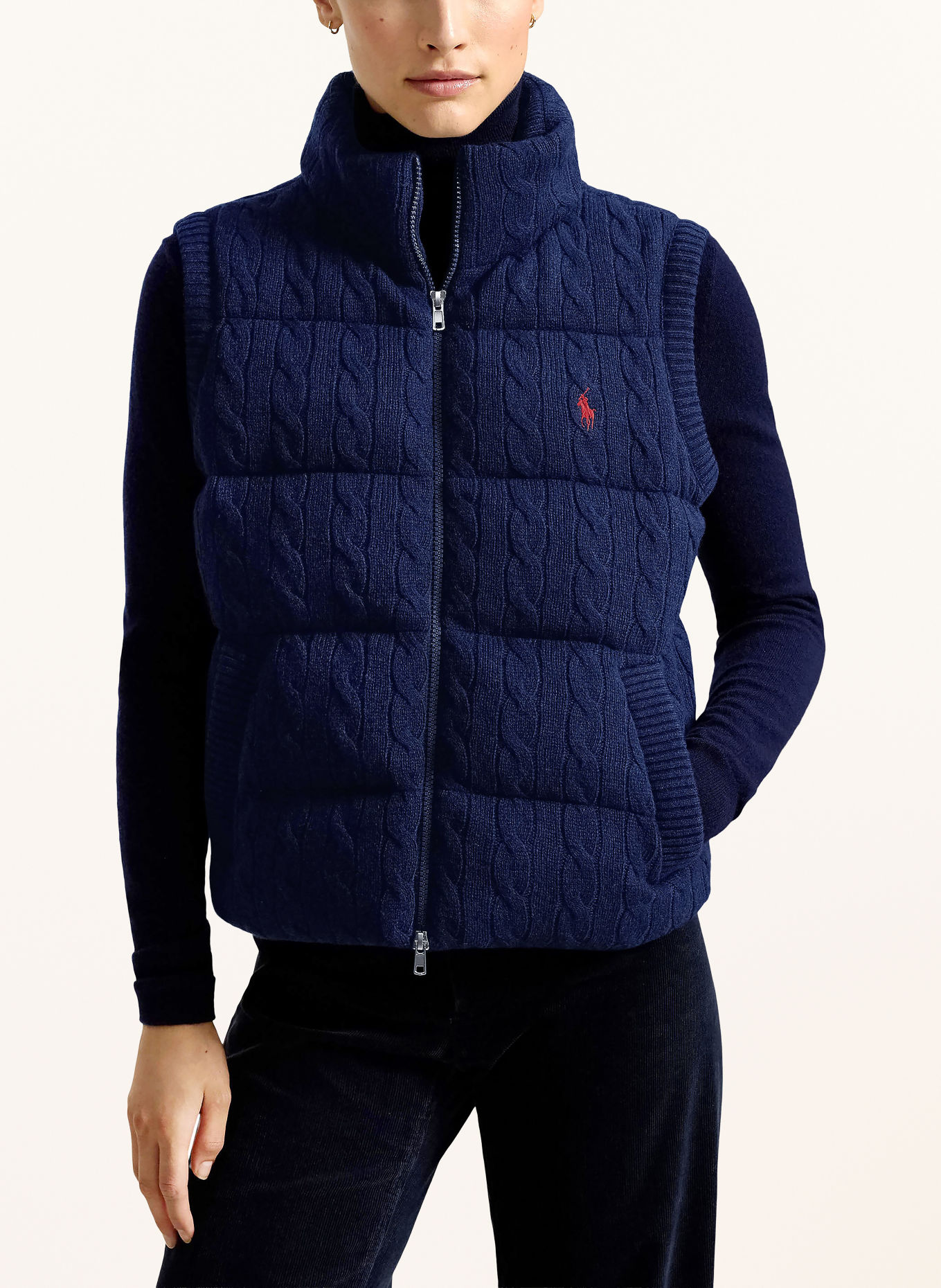 POLO RALPH LAUREN Steppweste: DUNKELBLAU / ROT