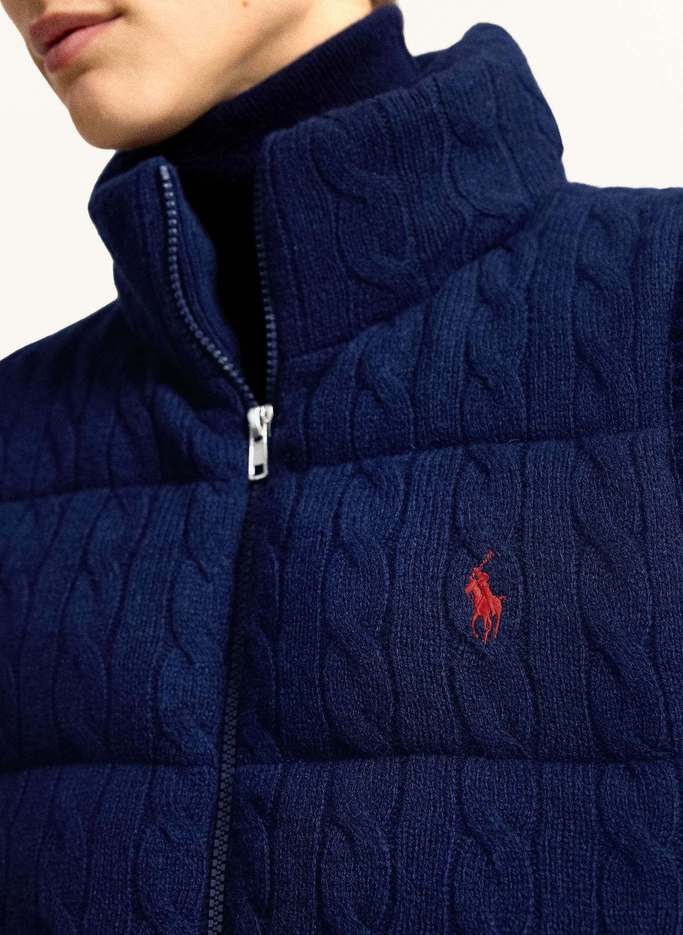 POLO RALPH LAUREN Steppweste: DUNKELBLAU / ROT