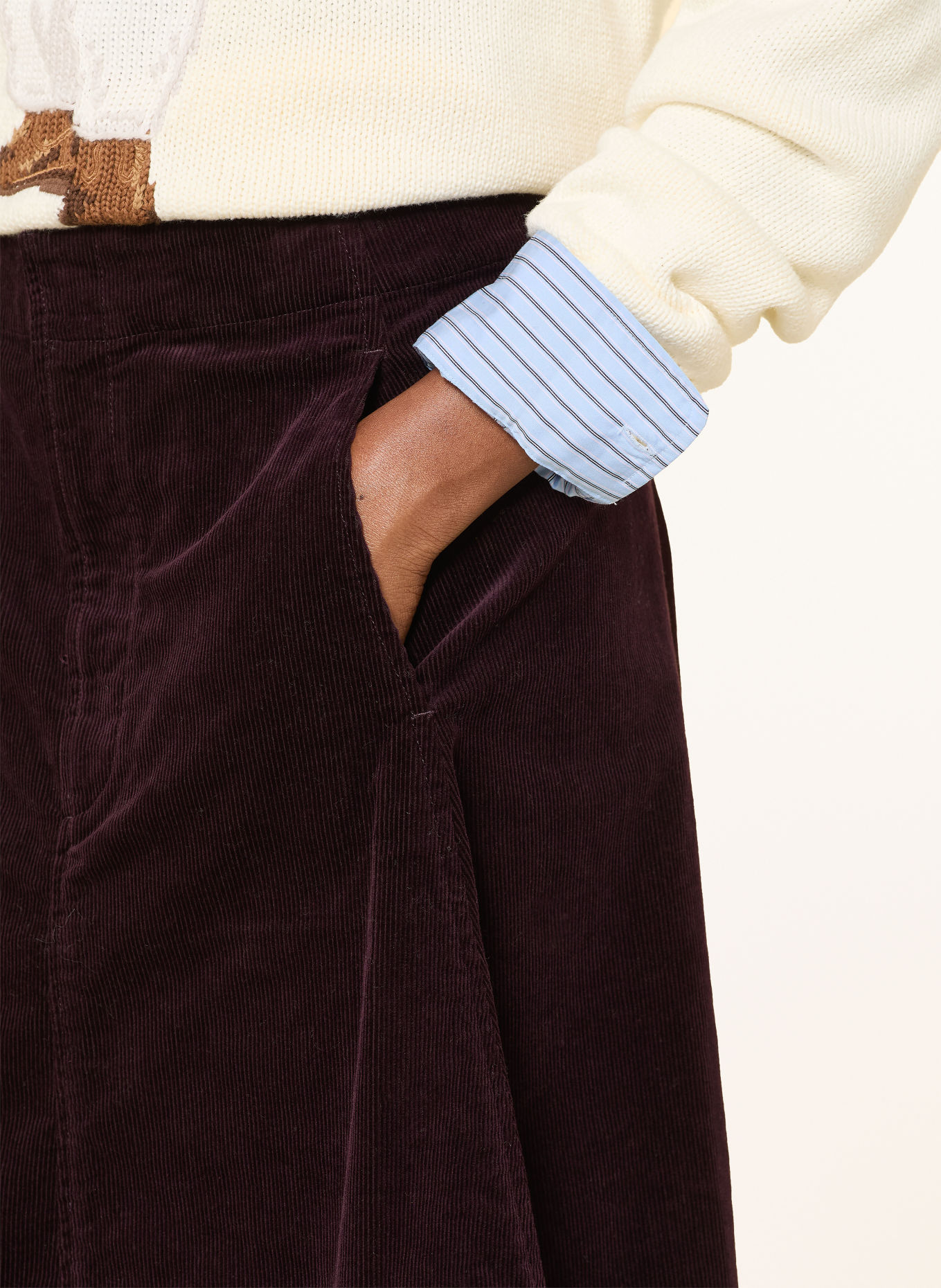 POLO RALPH LAUREN Cordrock: DUNKELROT