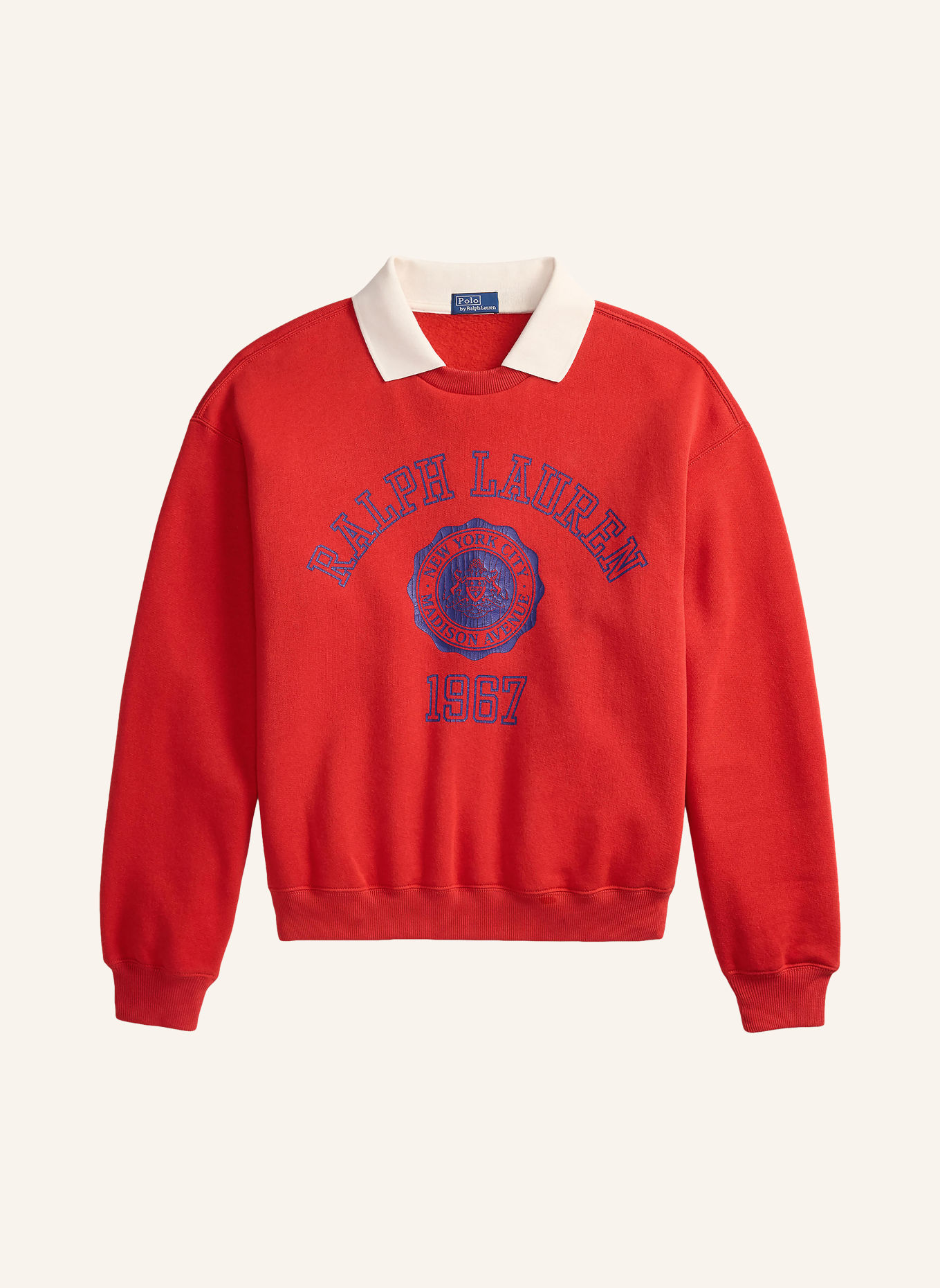 POLO RALPH LAUREN ARCTIC Sweatshirt: RED / ECRU / DARK BLUE