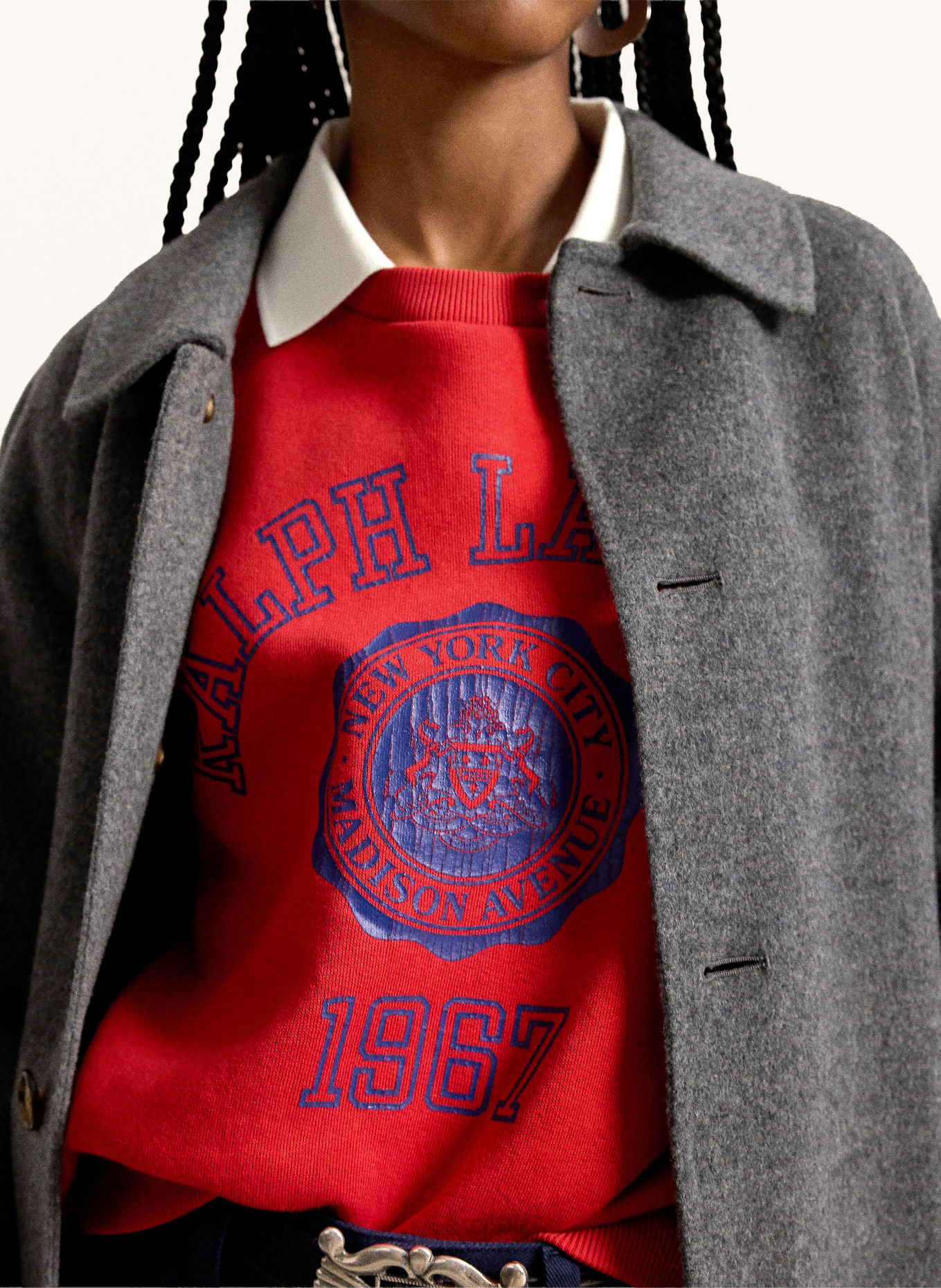 POLO RALPH LAUREN ARCTIC Sweatshirt: RED / ECRU / DARK BLUE