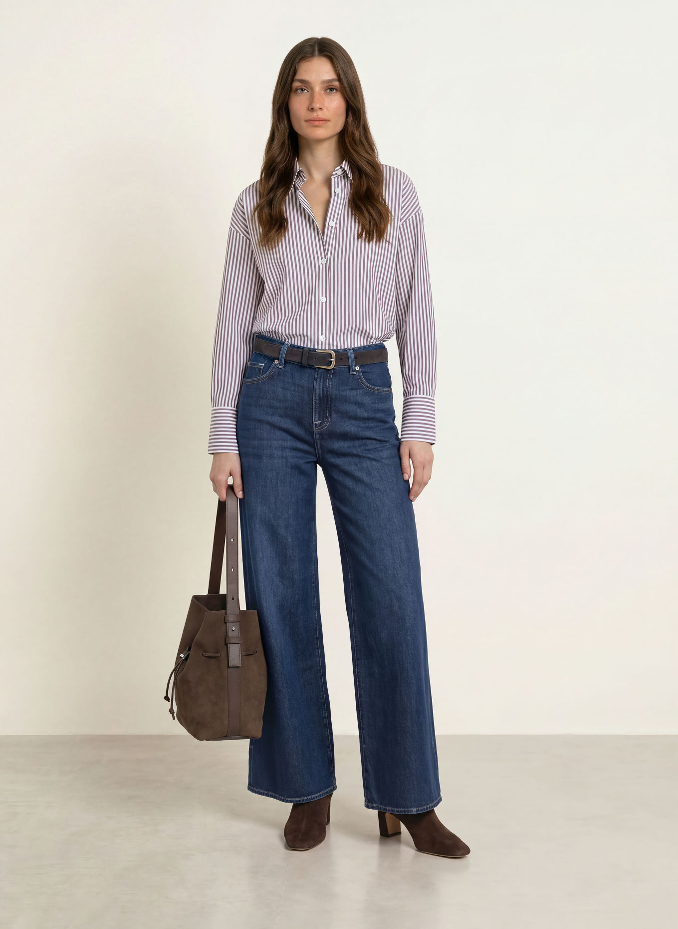 lilienfels Chemisier: MARRON / BLANC