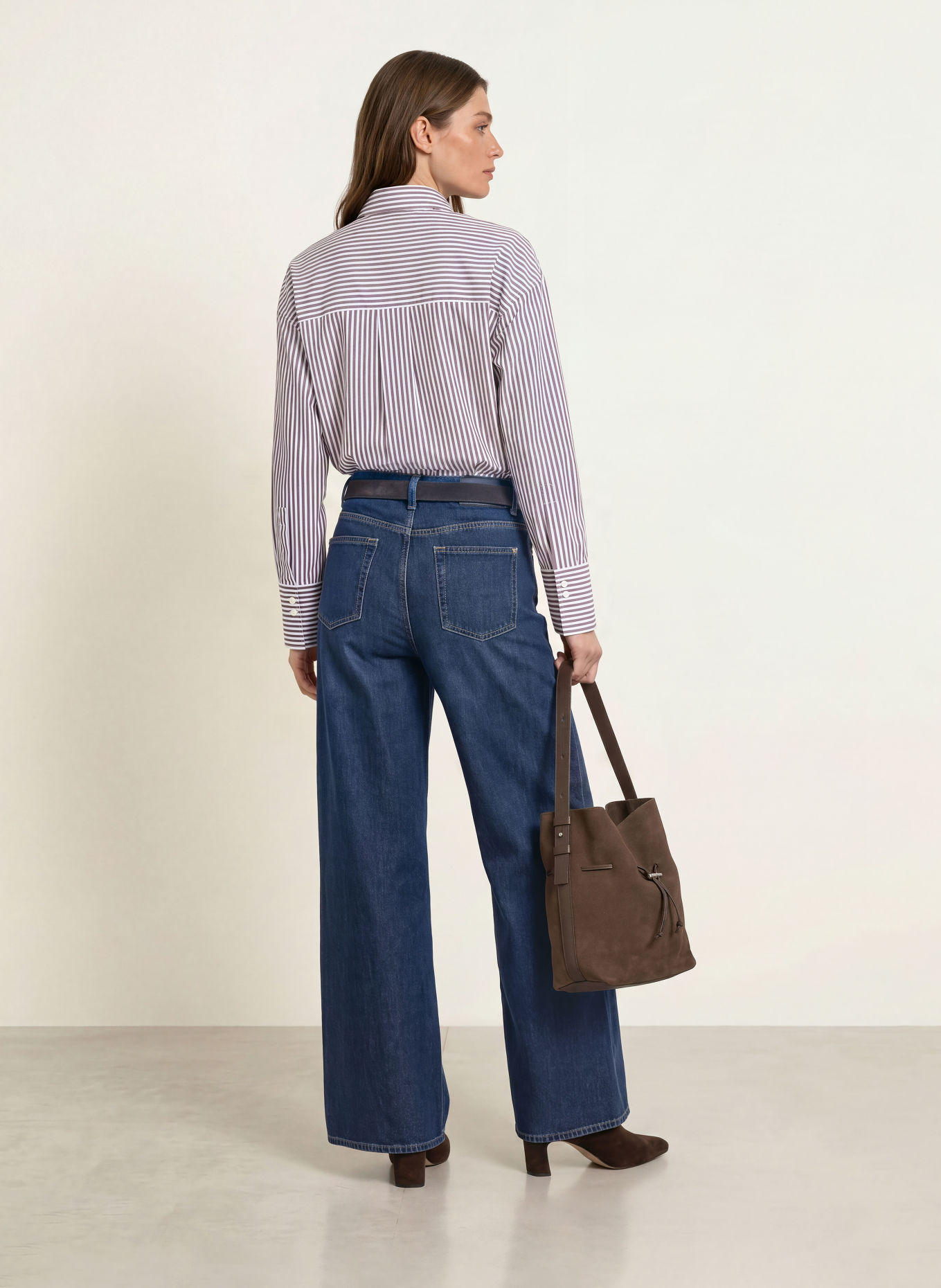 lilienfels Chemisier: MARRON / BLANC