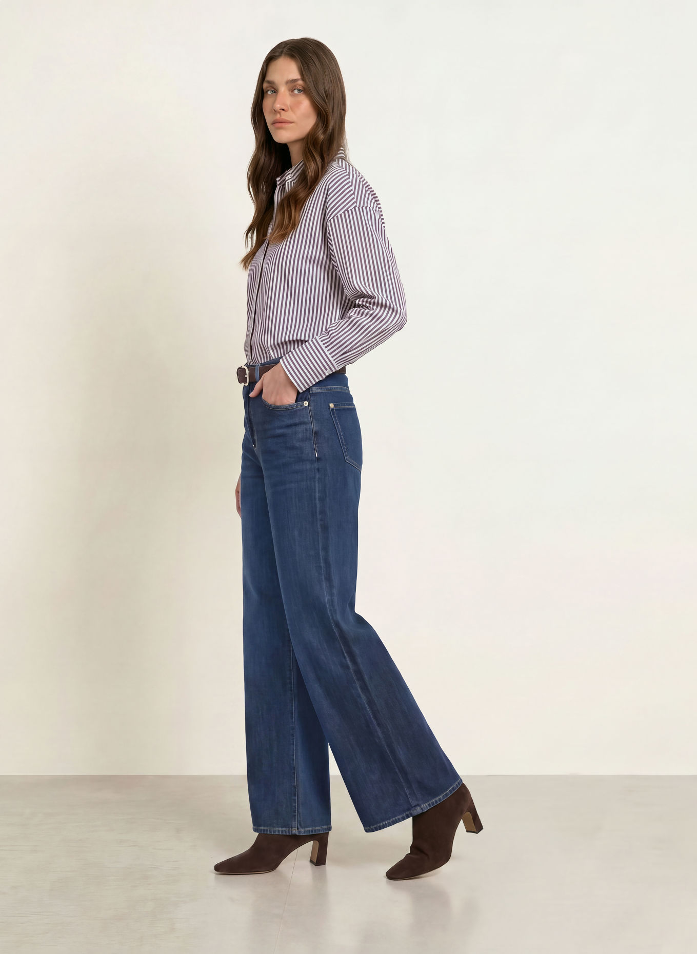 lilienfels Chemisier: MARRON / BLANC