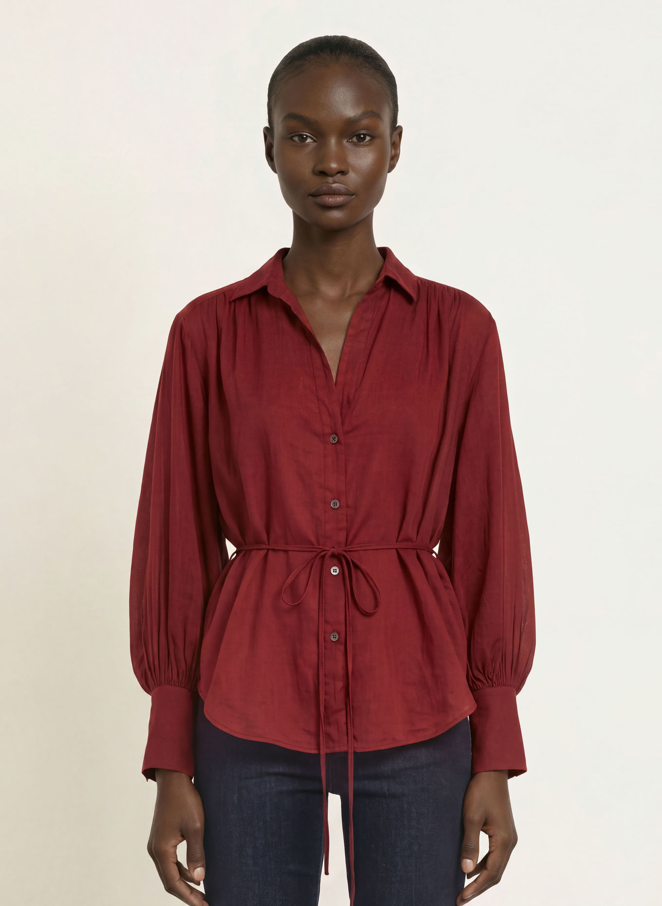 lilienfels Blouse: ROUGE FONCÉ