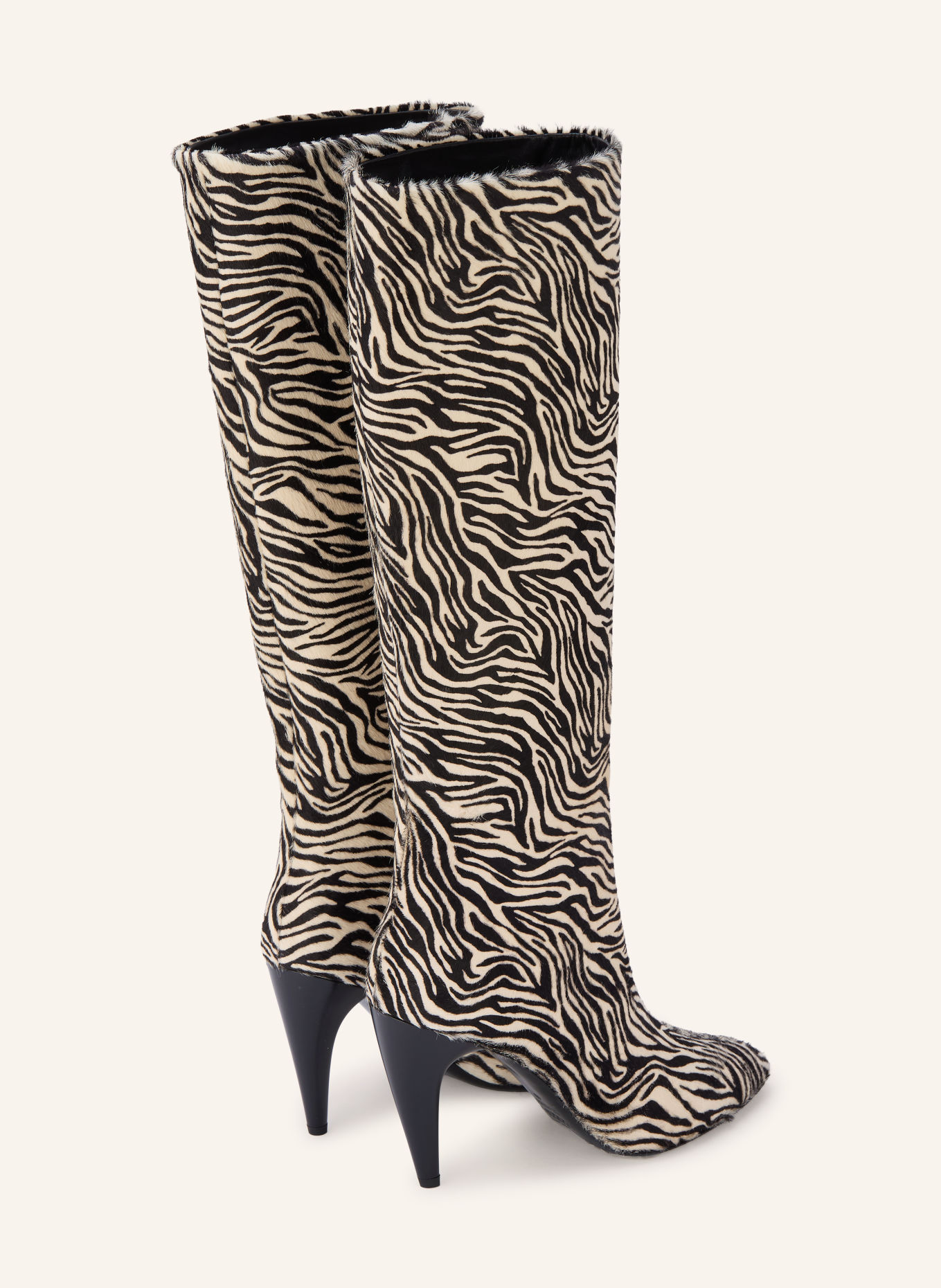 ISABEL MARANT JANY HIGH Boots: BLACK / ECRU