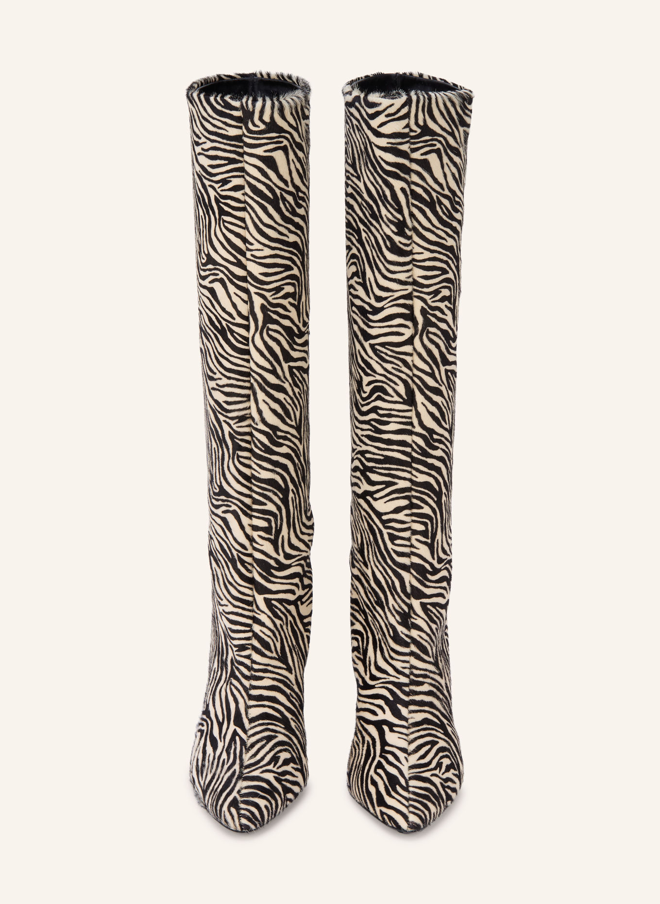 ISABEL MARANT JANY HIGH Boots: BLACK / ECRU