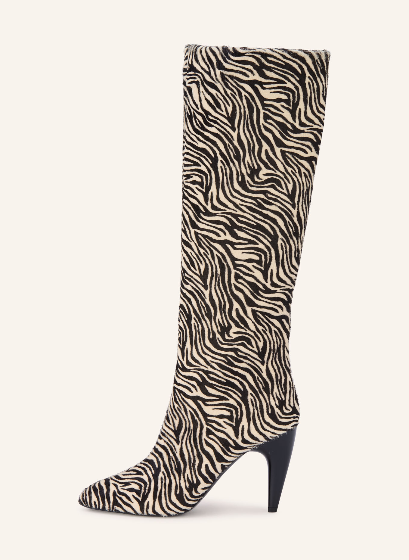 ISABEL MARANT JANY HIGH Boots: BLACK / ECRU