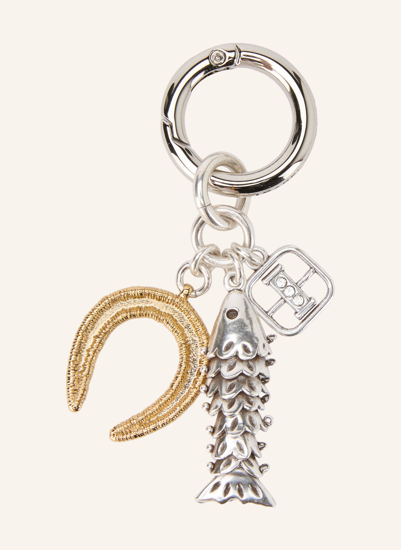 ISABEL MARANT Breloc MINIFISH: ARGINT / AUR