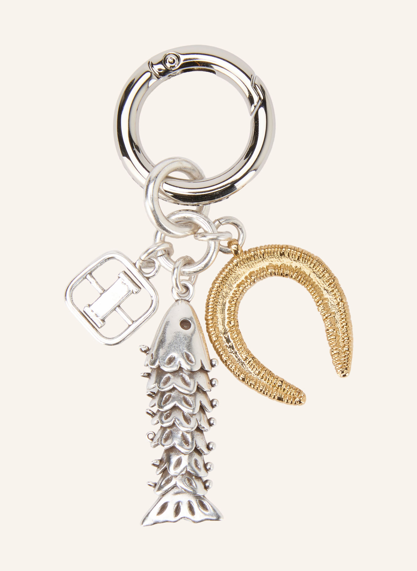 ISABEL MARANT Breloc MINIFISH: ARGINT / AUR