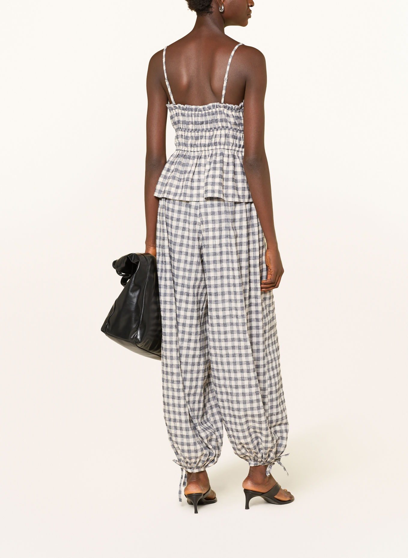 NEO NOIR ROXANE Trousers: BLACK / WHITE