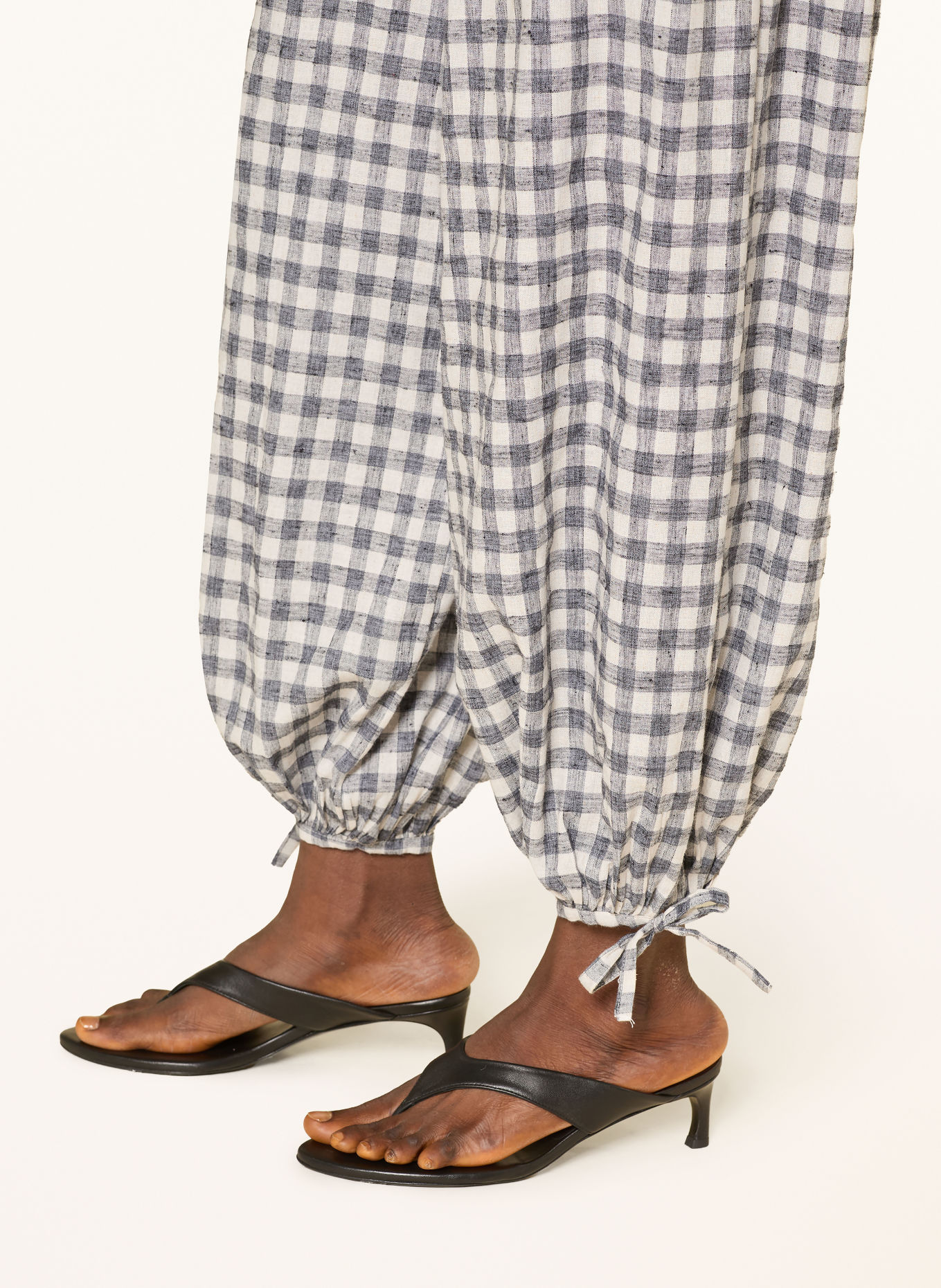 NEO NOIR ROXANE Trousers: BLACK / WHITE