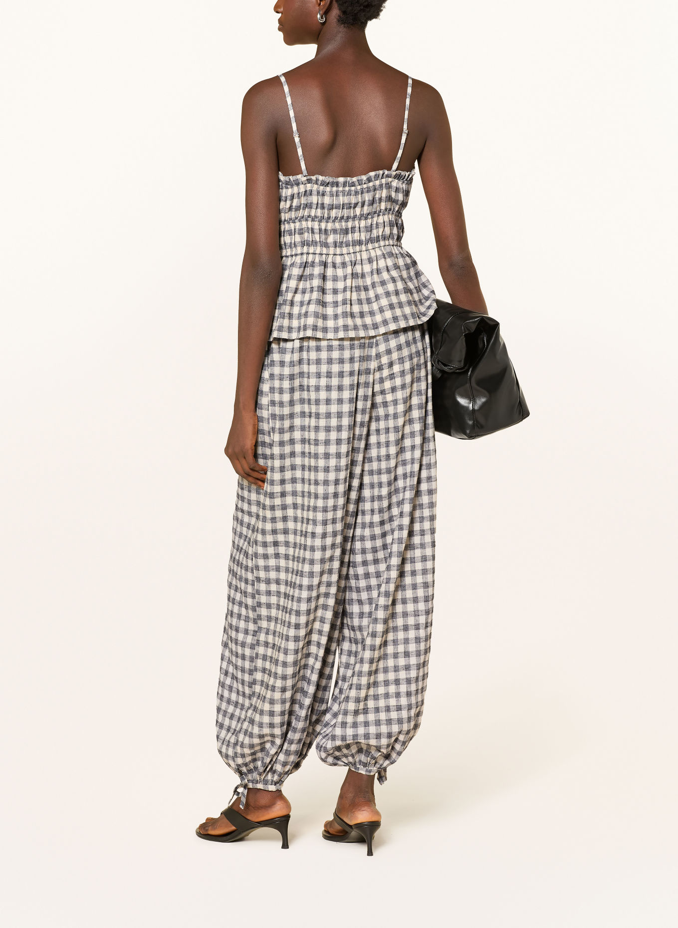 NEO NOIR Blusentop SEYLOR: DUNKELBLAU / WEISS