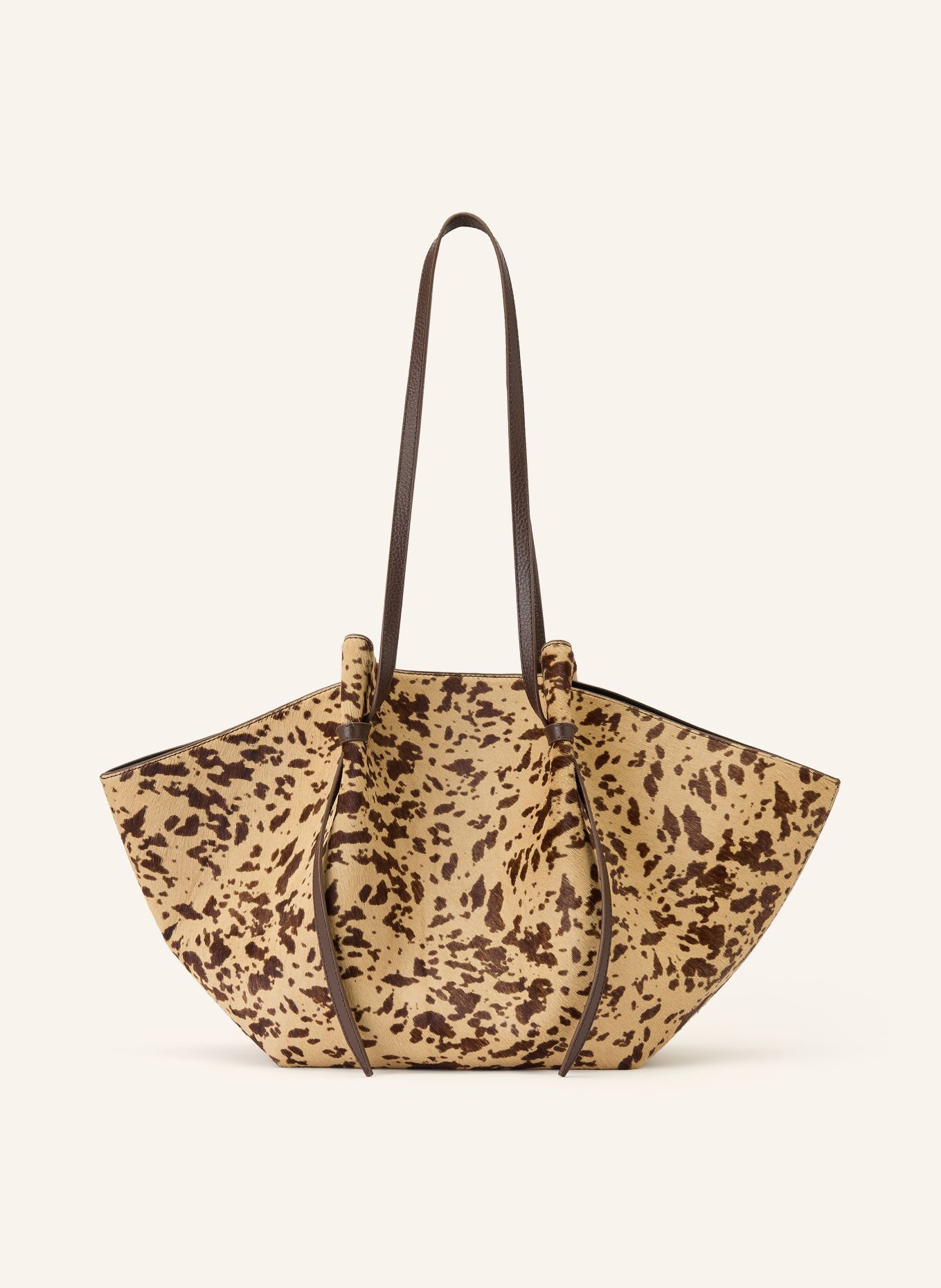 YUZEFI MOCHI LARGE Shoppers: BEIGE / DARK BROWN