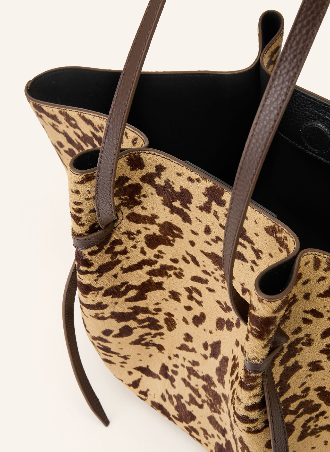 YUZEFI MOCHI LARGE Shoppers: BEIGE / DARK BROWN