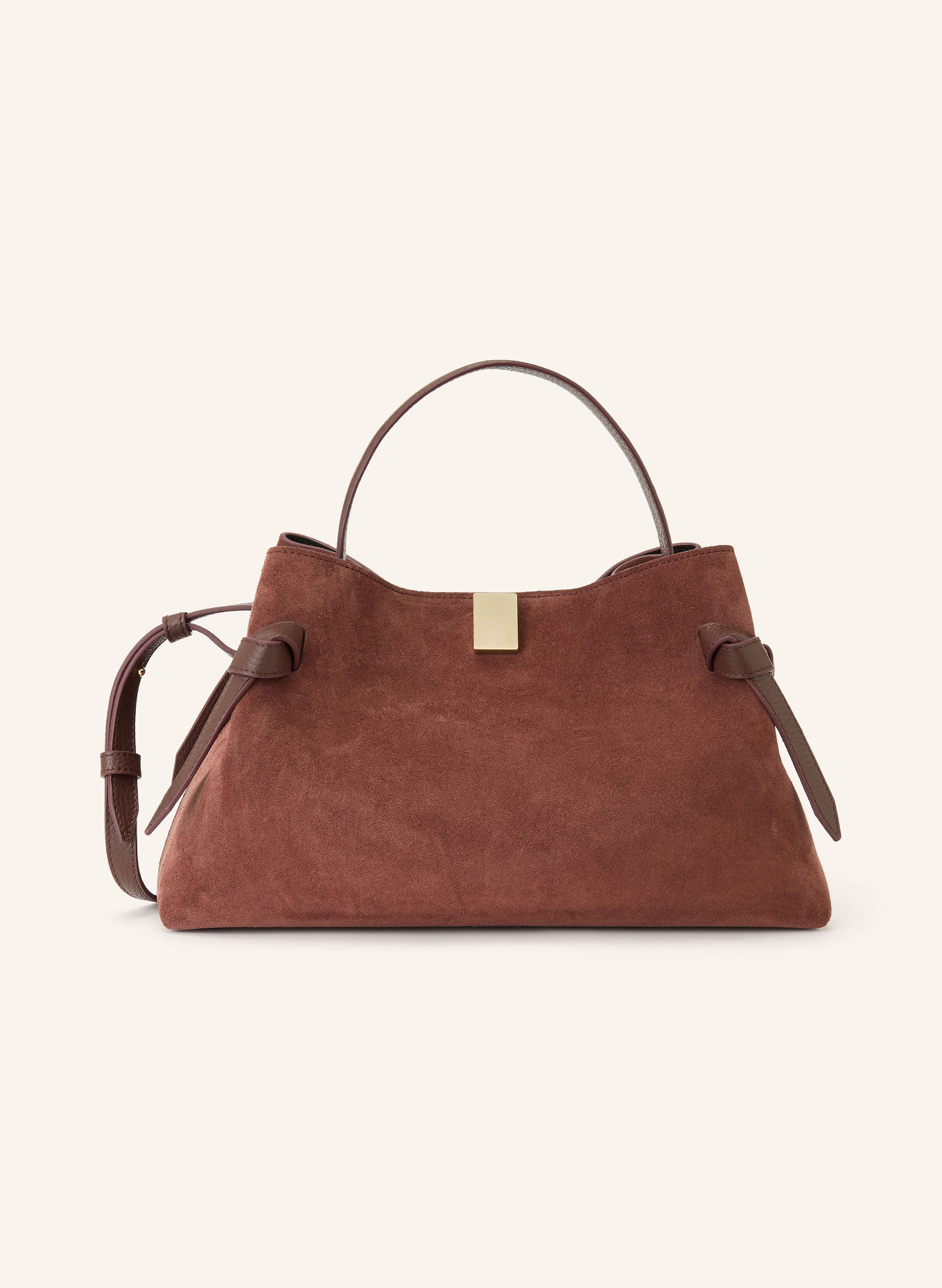 YUZEFI GYOZA Handbag: DARK RED / GOLD