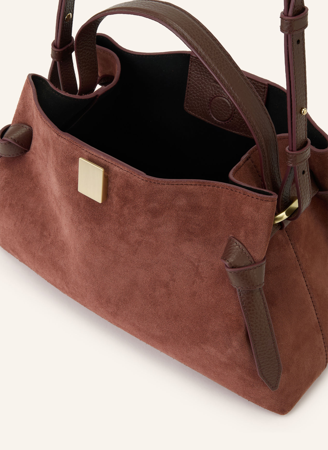 YUZEFI GYOZA Handbag: DARK RED / GOLD
